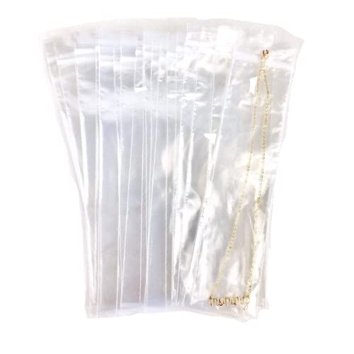 20 Pack Tangle-Free Chain Poly Bags for Jewelry Storage - Perfect for Wire Necklaces, Bracelets & Small Accessories Organization