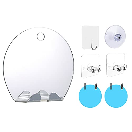 Fogless Shower Mirror for Shaving & Makeup - Round Anti-Fog Bathroom Mirror with Suction Cup - Perfect for Shaving, Skincare, and Grooming in the Shower