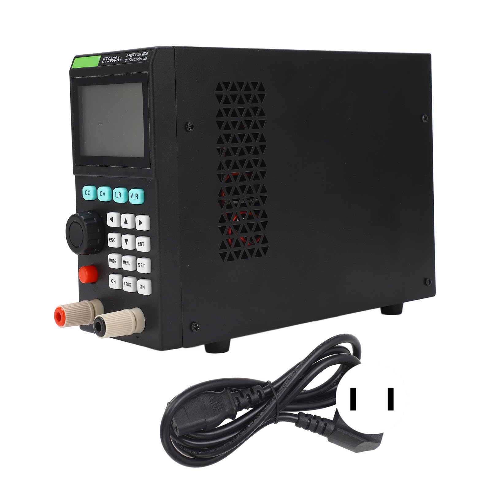 High-Precision DC Electronic Load Tester - 0-120V 0-20A 200W Battery Capacity Detector with US Plug (110V) - Perfect for Lithium Battery Testing, Power Supply Evaluation & DIY Electronics Projects