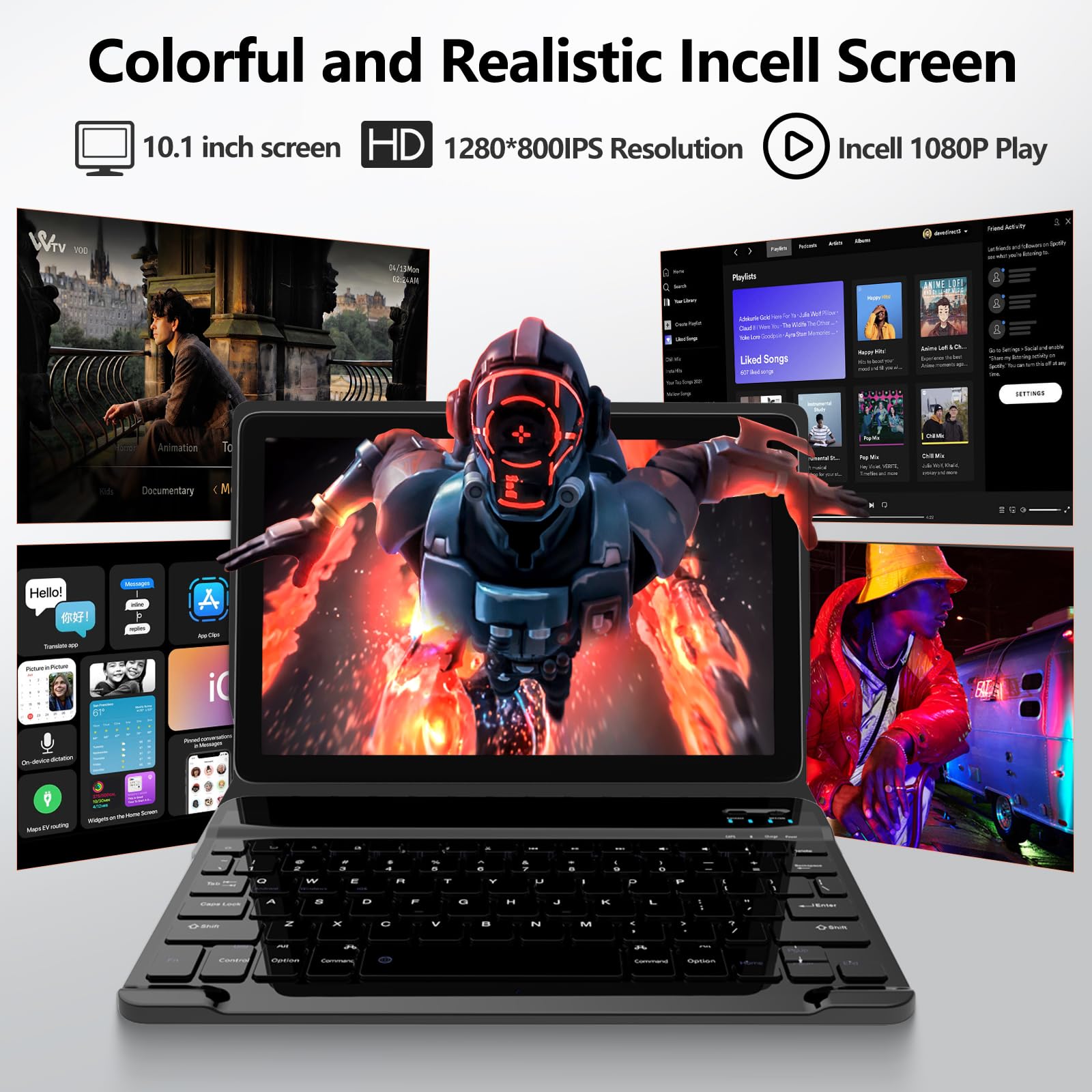 2025 Latest 10 Inch Android 14 Tablet with 4G LTE & Dual SIM Slots - 128GB ROM + 14GB RAM, Octa-Core Processor, 1TB Expandable Storage - 5G WiFi, 13MP+8MP Cameras, 7000mAh Battery, BT5.0, GPS - Includes Keyboard, Mouse & Stylus (Grey) - Perfect for Work, Study & Entertainment On-The-Go