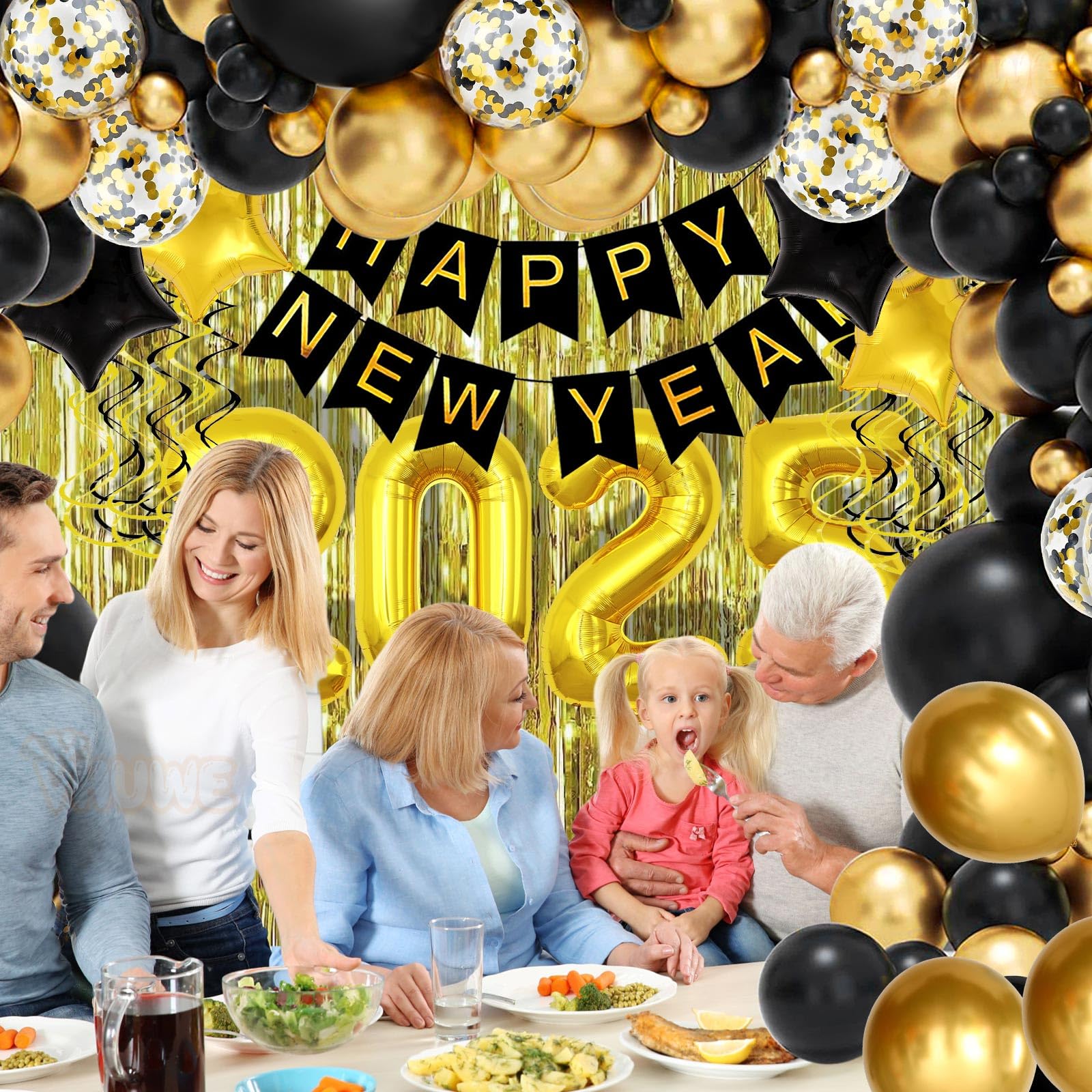40 Inch Gold Number 2025 Balloons - Giant Foil Mylar Helium Balloons for New Year's Eve Party Decorations, 2025 Graduation Decor, New Year Countdown Celebration Supplies - Perfect for NYE Photo Backdrops & Birthday Party Decorations