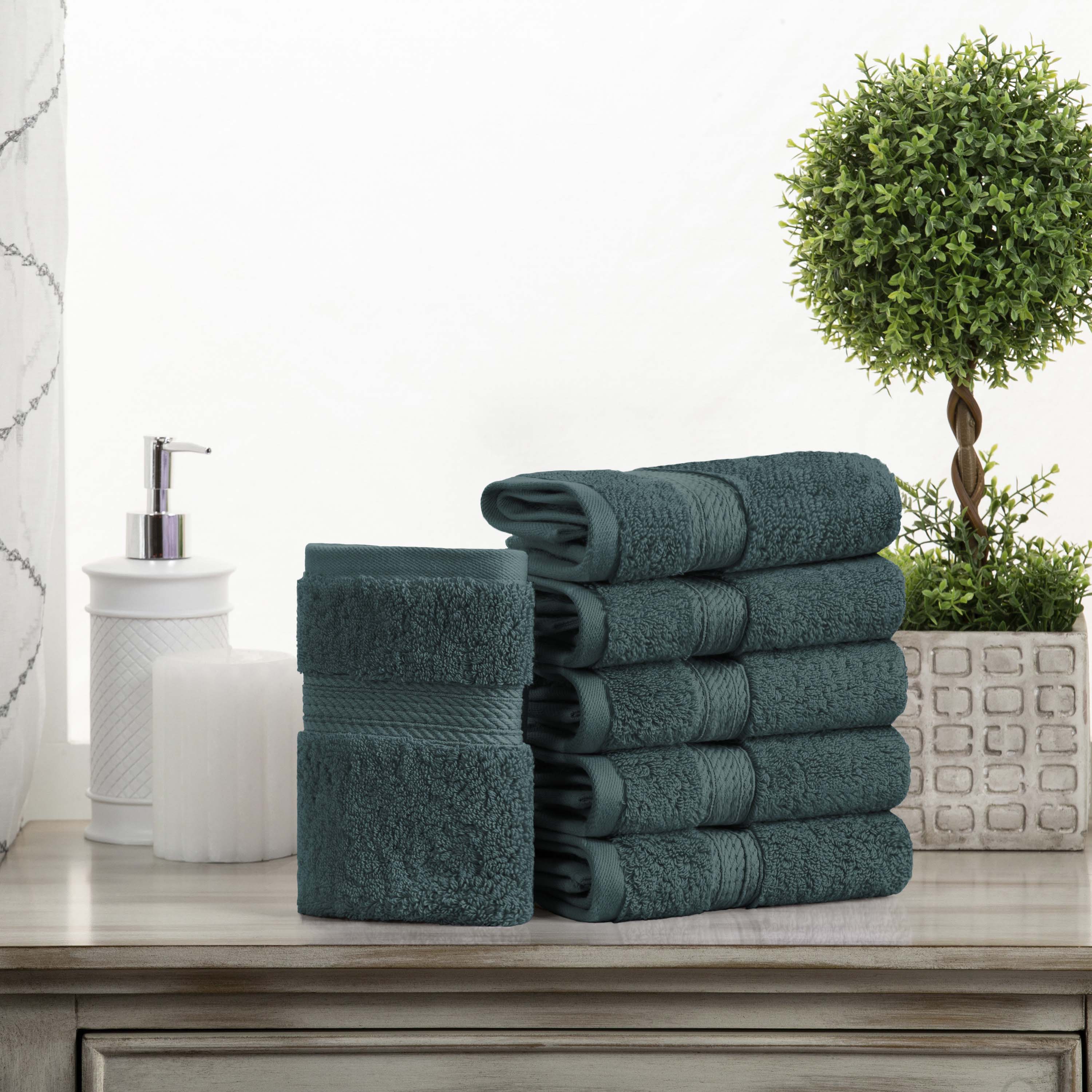Premium 100% Egyptian Cotton Plush Heavyweight Luxury Bath Towel Set of 6 - Ultra Soft & Absorbent for Spa, Hotel & Home Use