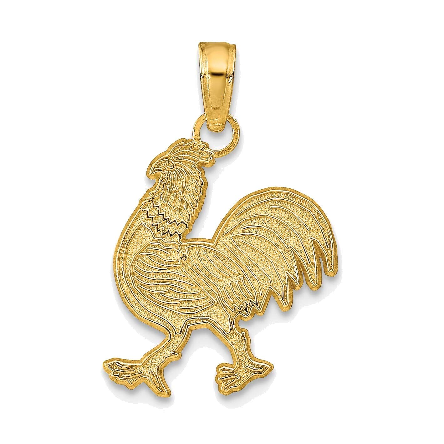 14K Yellow Gold Rooster Pendant Necklace - Elegant Animal Jewelry for Women | Perfect Gift for Birthday, Anniversary & Chinese New Year Celebration