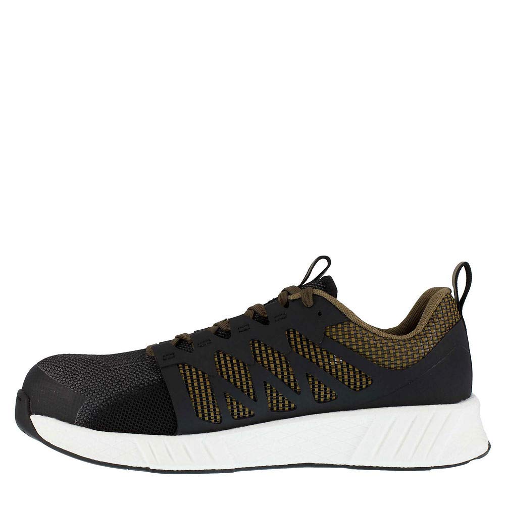 Reebok Men's Fusion Flexweave Work Comp Toe Safety Shoes - Lightweight & Breathable for Construction, Warehouse & Industrial Work