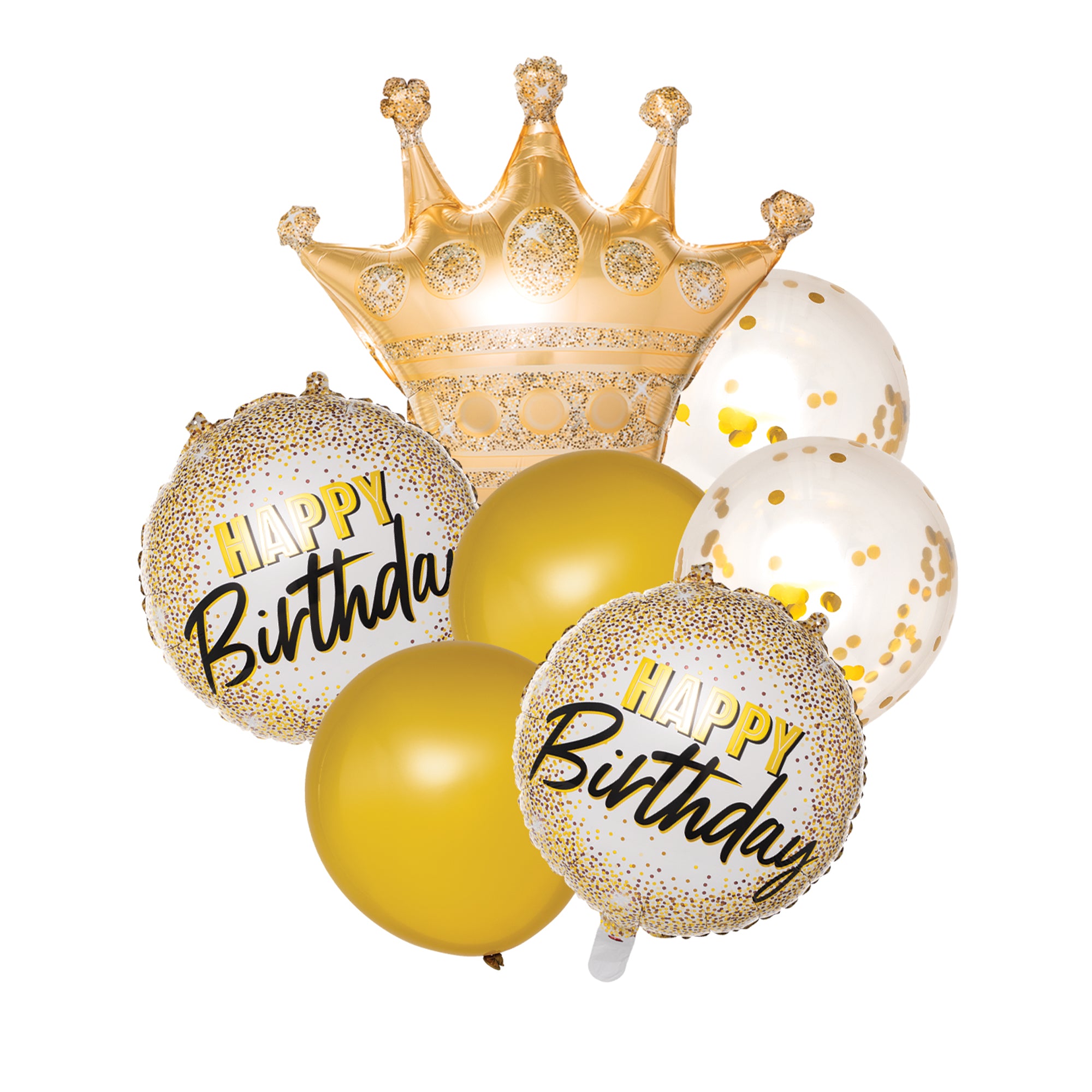 Gold Birthday Balloon Bouquet - Elegant Party Decorations for Birthdays, Anniversaries & Celebrations | Perfect for Home, Office & Event Decor