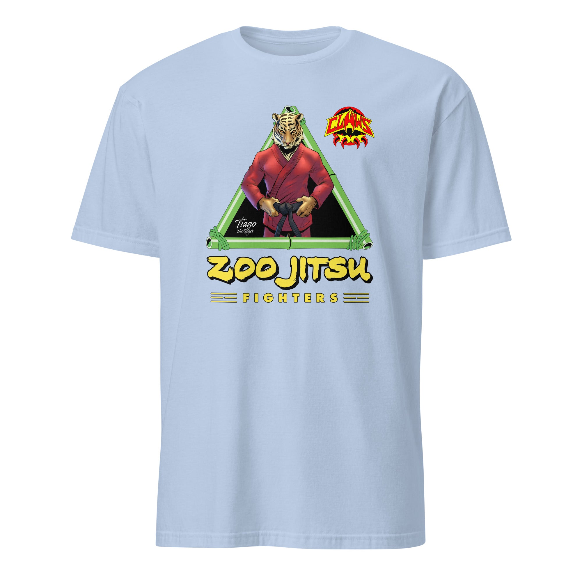 Zoo Jitsu Fighters Tiago the Tiger Unisex Short Sleeve T-Shirt - Cool Graphic Tee for MMA Fans, Streetwear & Casual Outfits