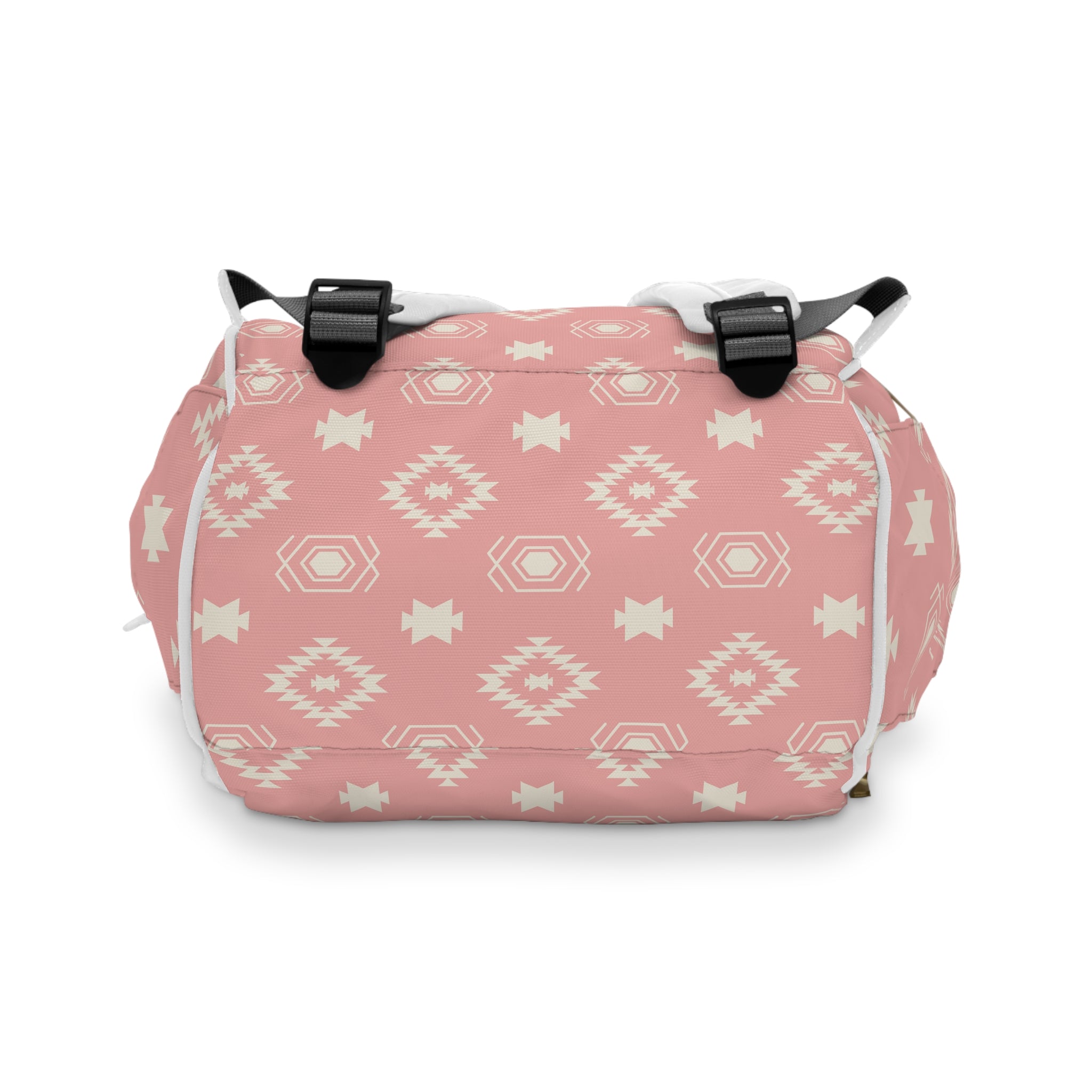Stylish Pink Southwestern Diaper Backpack for Moms - Large Multifunctional Baby Bag with Insulated Bottle Pocket & Changing Pad - Perfect for Travel, Hospital Visits & Daily Parenting Essentials