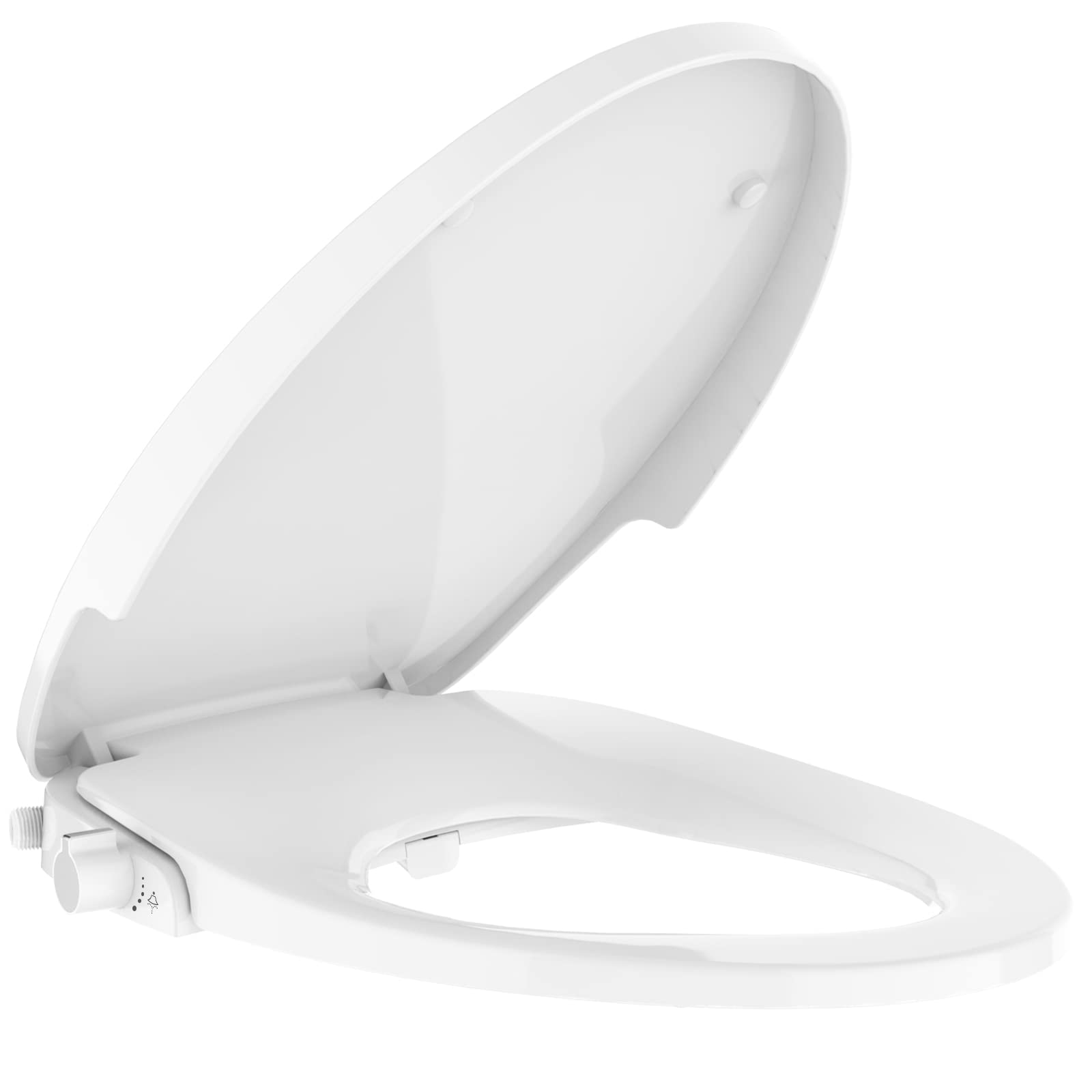 Premium Non-Electric Bidet Toilet Seat with Dual Nozzle - Easy Installation Elongated Toilet Seat for Enhanced Personal Hygiene & Comfort (Fits Elongated Toilets, White) - Perfect for Home, RV & Bathroom Upgrade