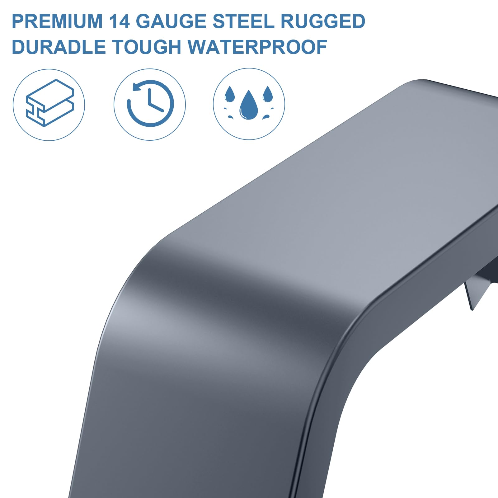 Heavy Duty 14 Gauge Steel Trailer Fenders - 2 Pack for Single Axle 14