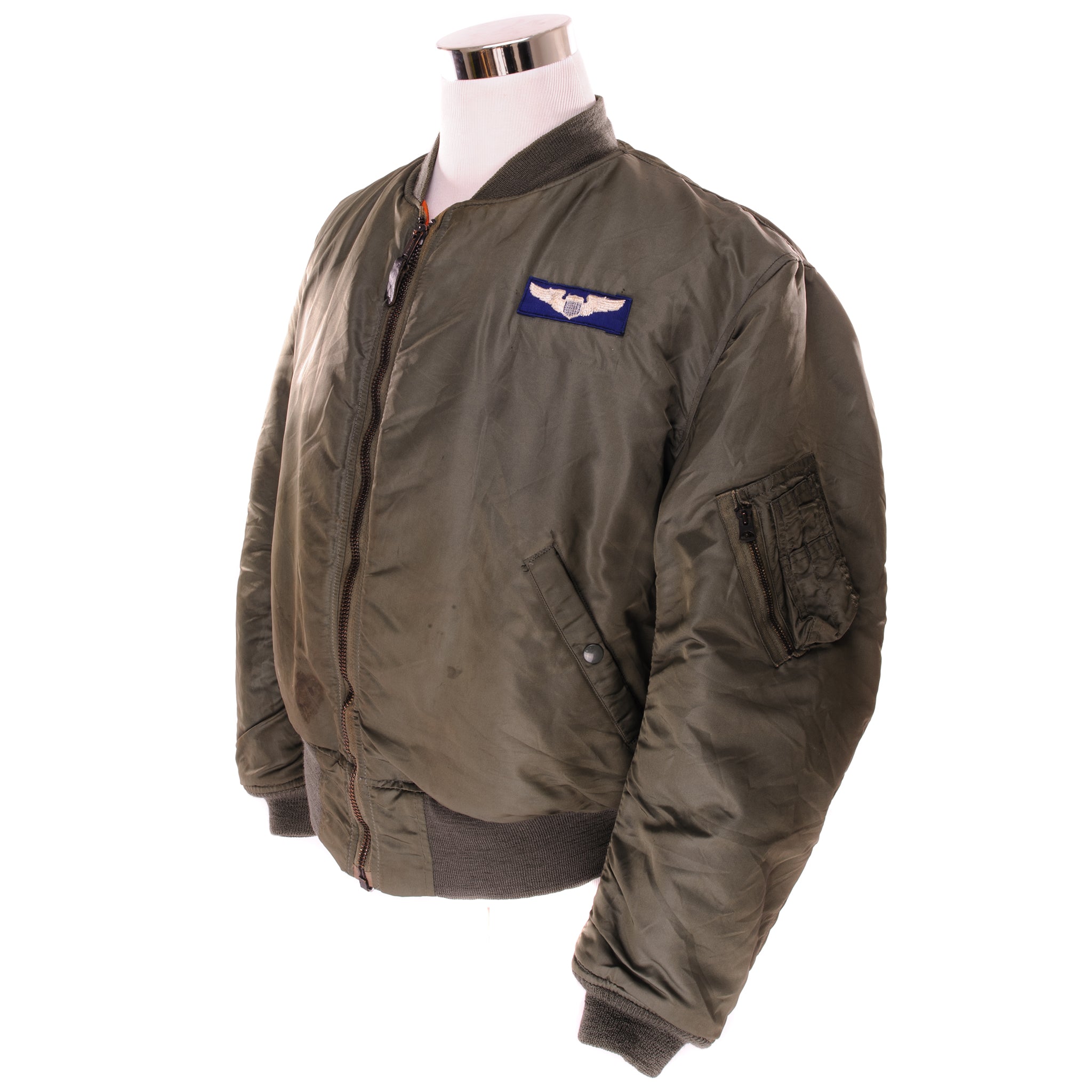 Vintage US Air Force MA-1 Flight Jacket 1968 Vietnam War Bomber Jacket - Size XL - Military Aviator Outerwear for Men, Cold Weather & Casual Style