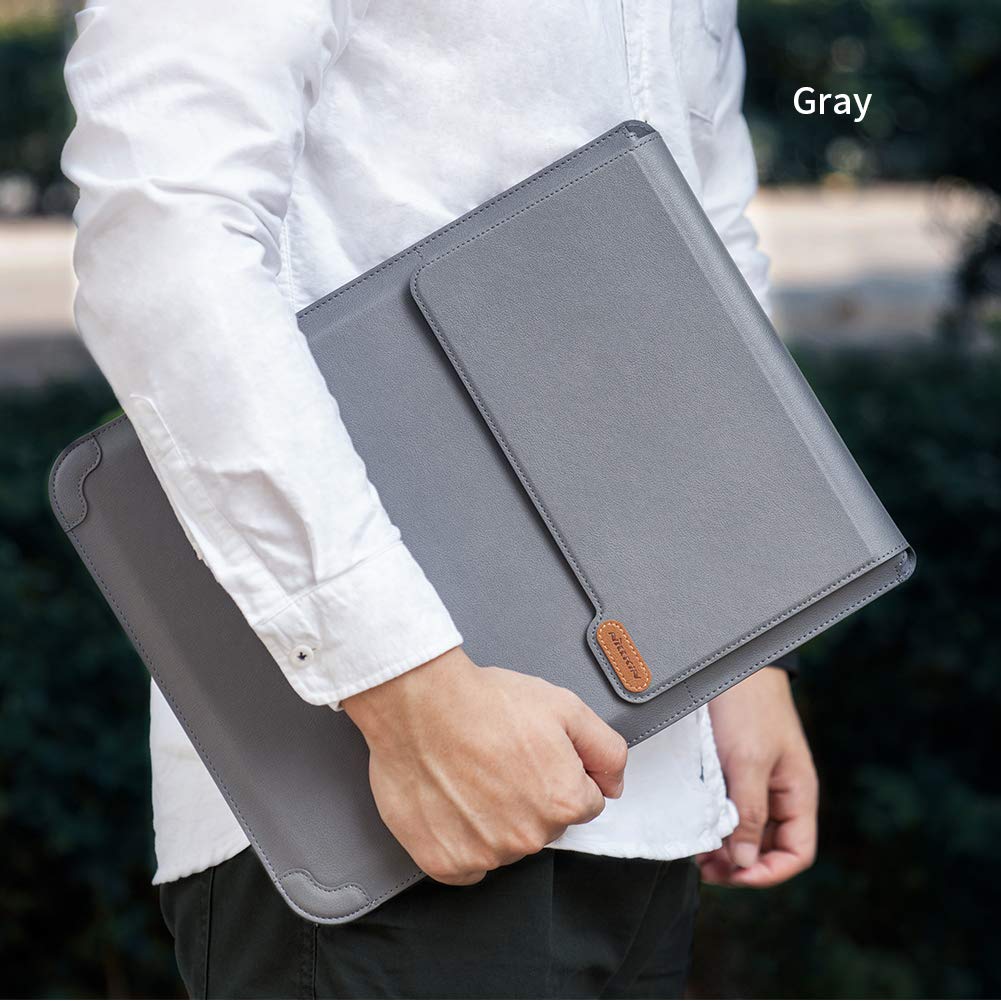 Nillkin 15.6 Inch Laptop Sleeve for MacBook Air M4/Pro 16, HP, Dell, Asus - Protective Case with Built-in Stand & Mouse Pad, 2 Adjustable Angles, Slim Design - Perfect for Work, Travel & School (Gray)