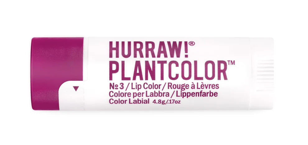 Hurraw Plantcolor No3 - Organic Vegan Lip Balm with Natural Tint, Moisturizing & Nourishing for Dry Lips - Perfect for Daily Use, Outdoor Activities & Gifting