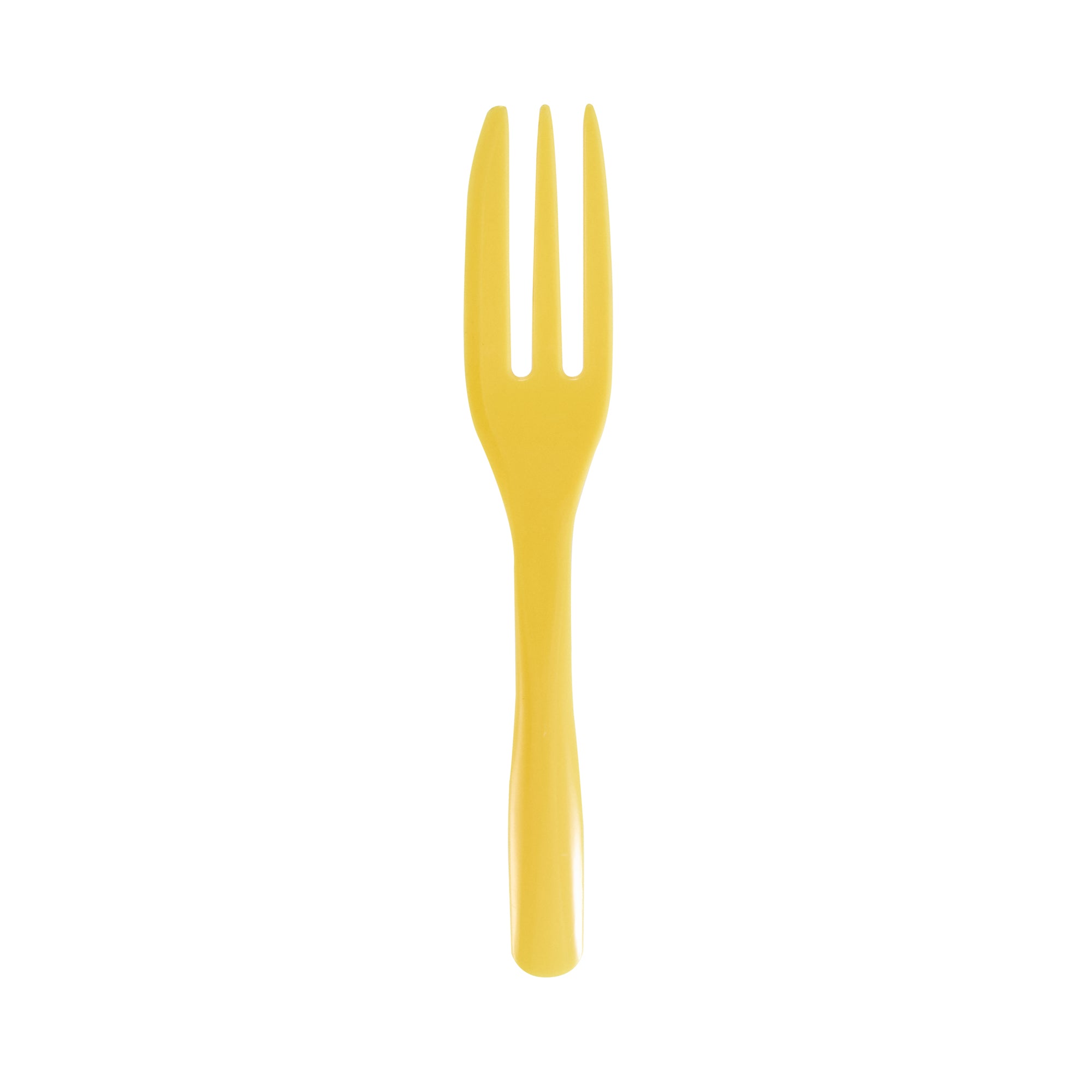 Baby Yellow Plastic Cake Forks with Knife Edge - 4 x 3/4 Inch - Pack of 500 - Perfect for Birthday Parties, Baby Showers & Catering Events