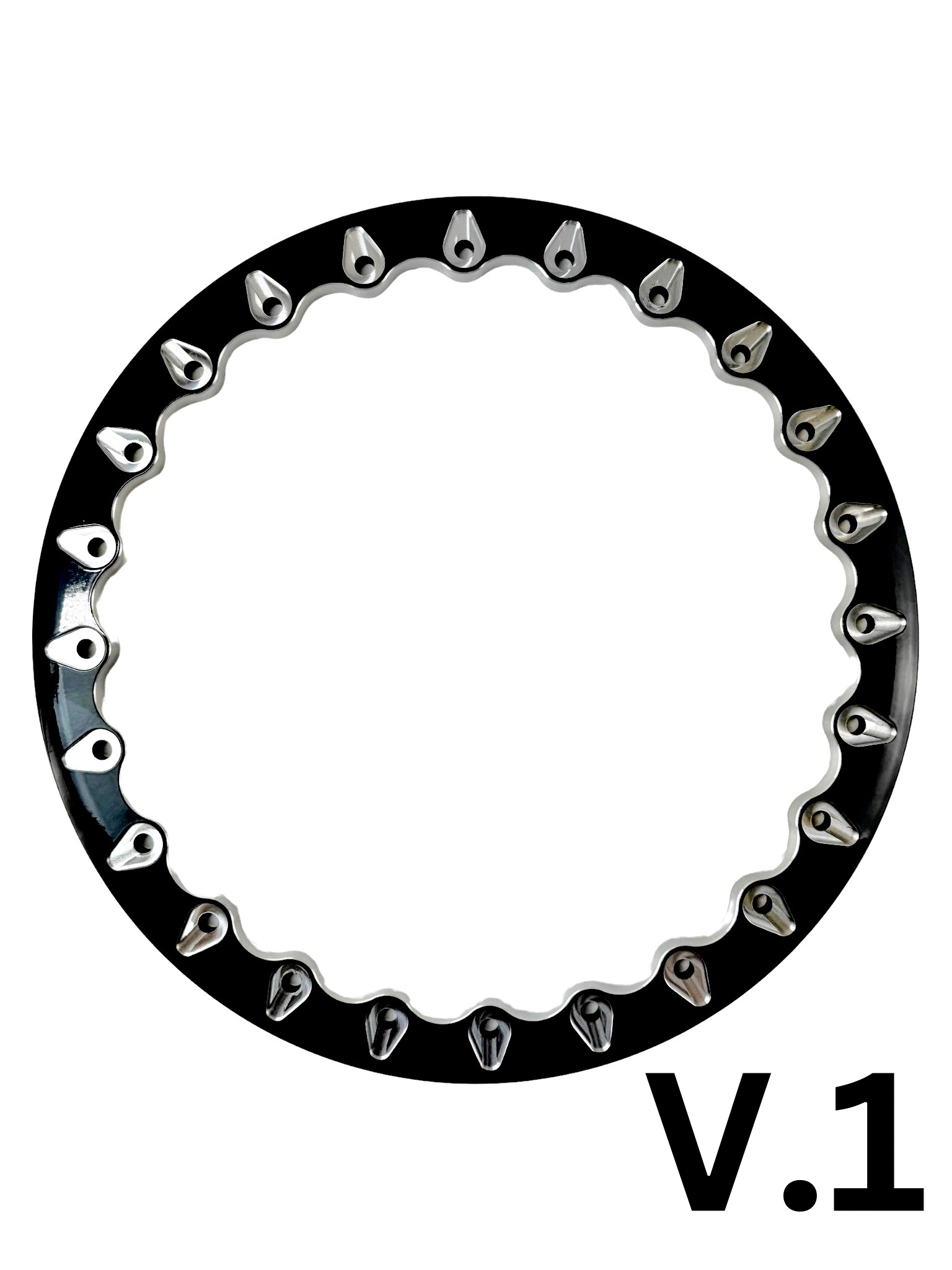 Apollo FF Forged Beadlock Wheels - Silver - 5x4.5 Bolt Pattern for RZR Pro R - Off-Road Racing & Trail Riding Accessories