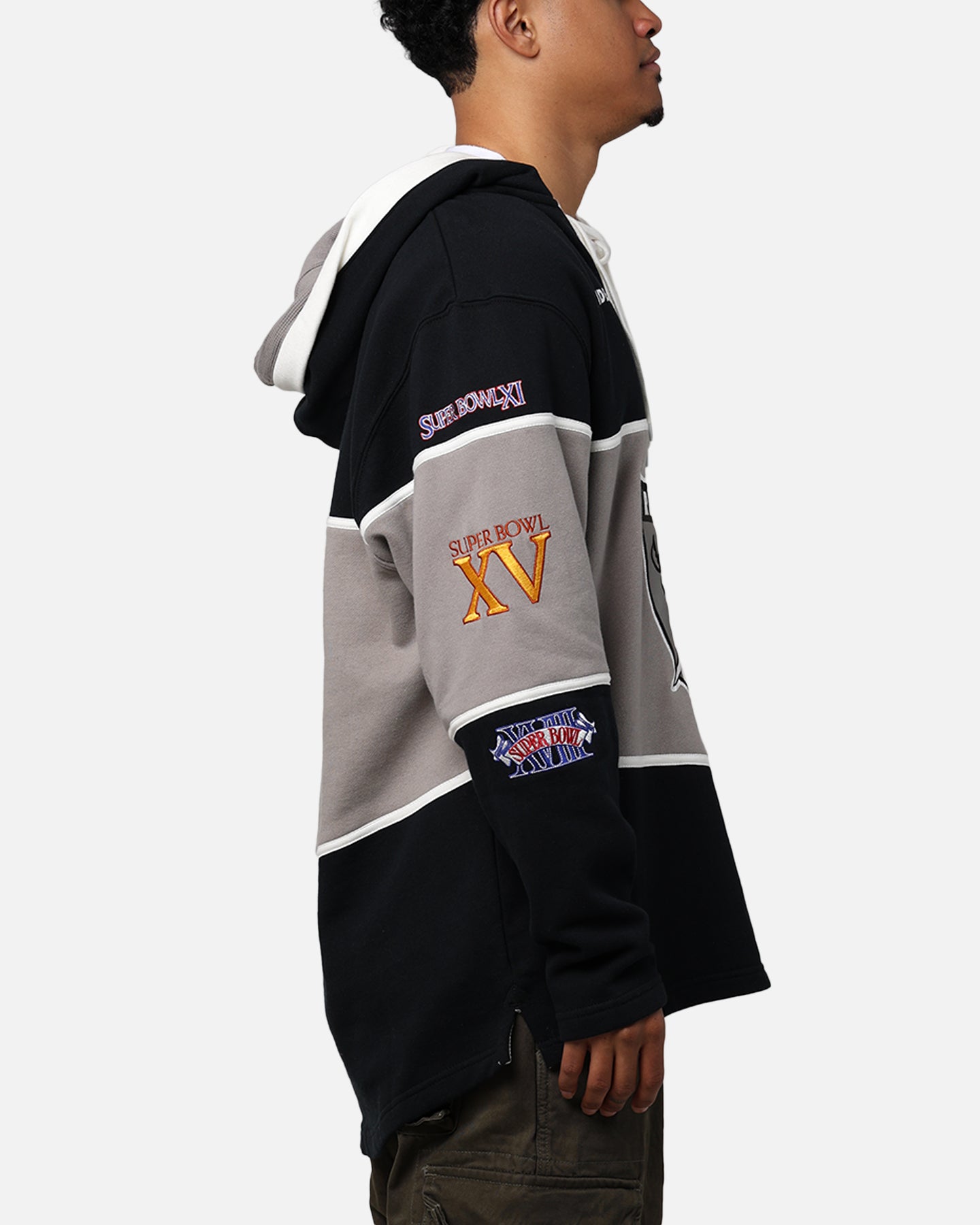 47 Brand Las Vegas Raiders Super Bowl Gridiron Lacer Hoodie - Men's NFL Pullover Sweatshirt for Football Fans, Game Day & Casual Wear (Jet Black)