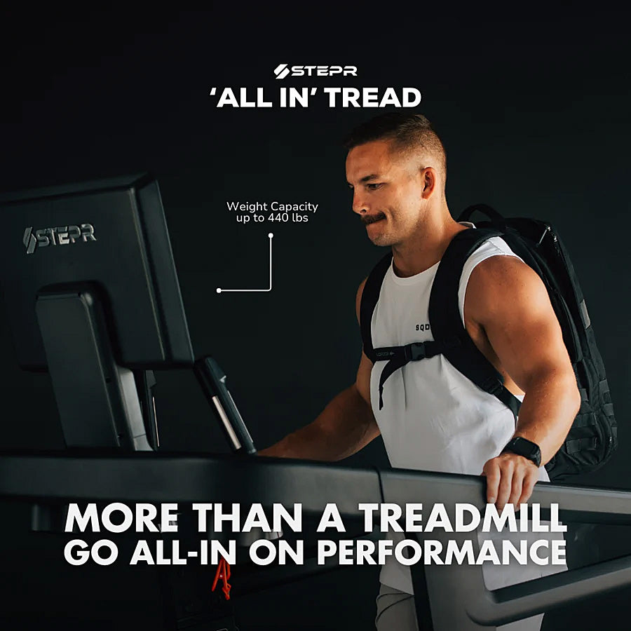 STEPR ALL IN TREAD XL - Premium Non-Slip Treadmill Mat for Home & Gym - Heavy Duty Floor Protection - Noise Reducing Exercise Equipment Accessory - Perfect for Hardwood Floors & High-Impact Workouts
