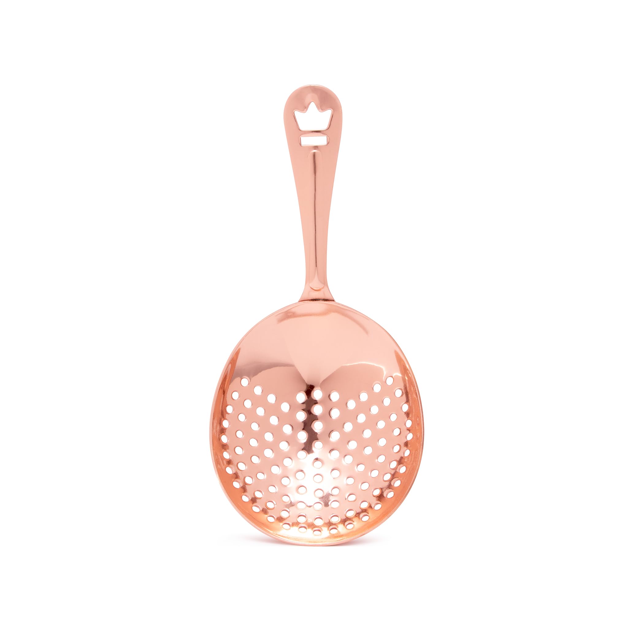 Premium Cocktail Julep Strainer - Copper-Plated Bar Tool for Mixing & Serving Classic Cocktails | Perfect for Home Bars, Professional Bartenders & Cocktail Parties