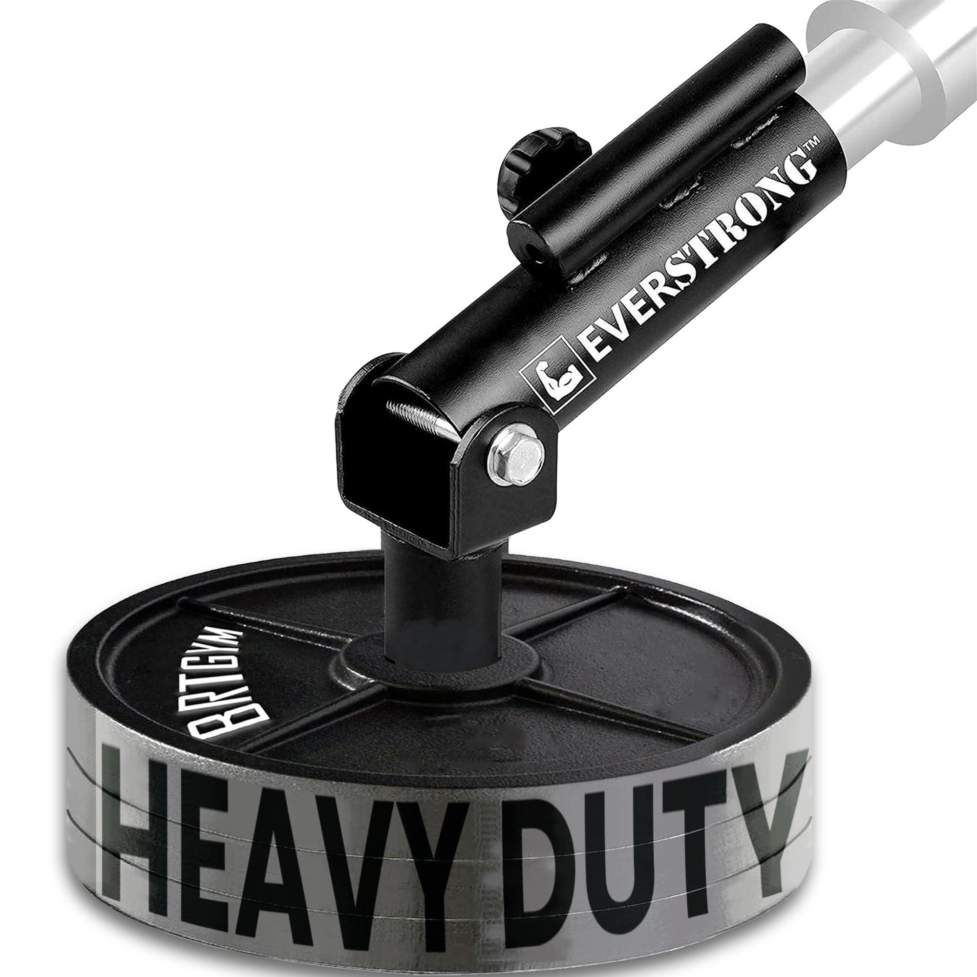 EVERSTRONG T Bar Row Attachment with V Bar Handle - 360° Swivel Landmine Attachment for Barbell - Full Body Workout Equipment for Home Gym - Deadlifts, Squats, Rows - Compact Design for Small Spaces - Perfect for Strength Training & Functional Fitness
