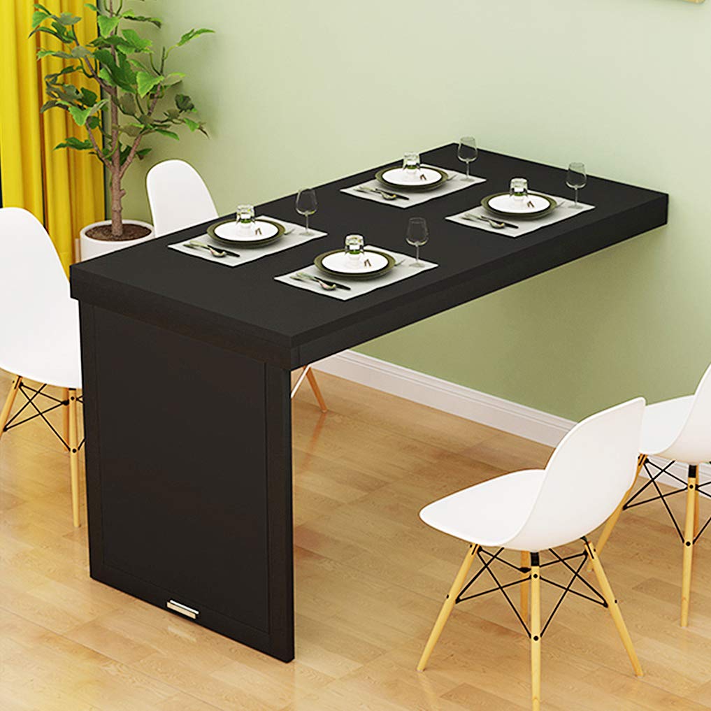 JJPSQHRV Wall Mounted Folding Dining Table | Space-Saving Convertible Desk | MDF Multi-Functional Wall Table for Office, Bedroom & Kitchen | Perfect for Small Apartments & Home Offices