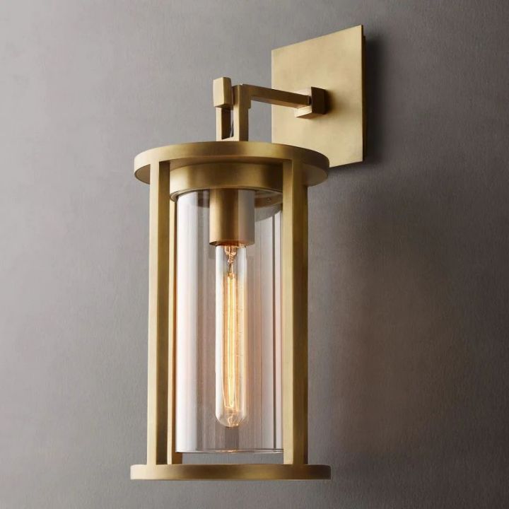 Elegant Noble Round Outdoor Wall Sconce Light Fixture - Weatherproof Patio Porch Garden Lighting for Exterior Home Decor