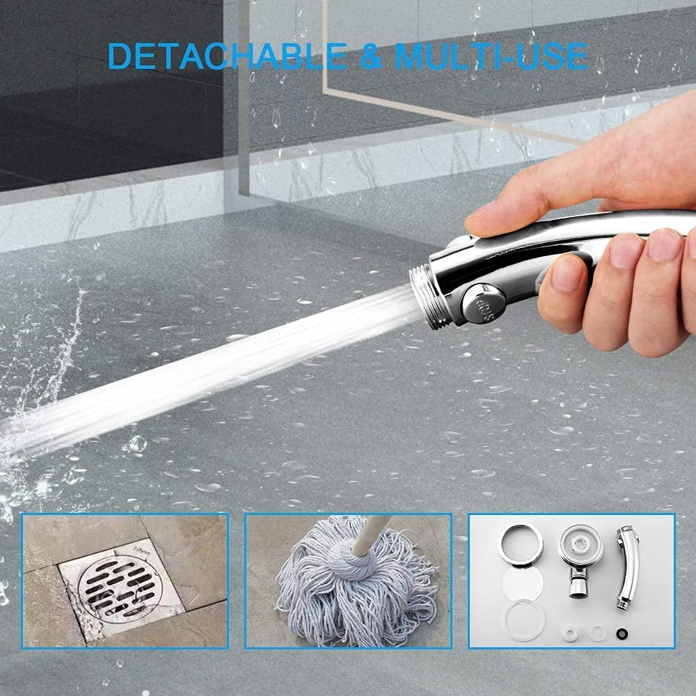 High Pressure ABS Plastic Shower Head Set - 3/1 Set Water Saving Bath Handheld Shower Head for Relaxing Spa Experience at Home