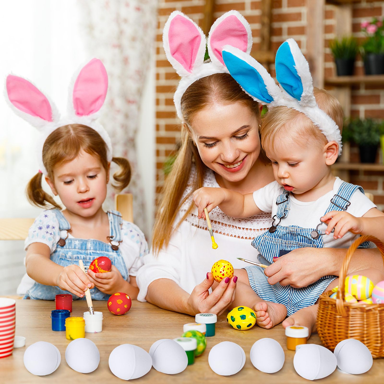 25 Pack DIY Easter Paper Mache Eggs - Unfinished Blank Craft Eggs for Painting & Decorating | Easter Party Decor, Gift Basket Fillers, Spring Crafts & Home Decoration