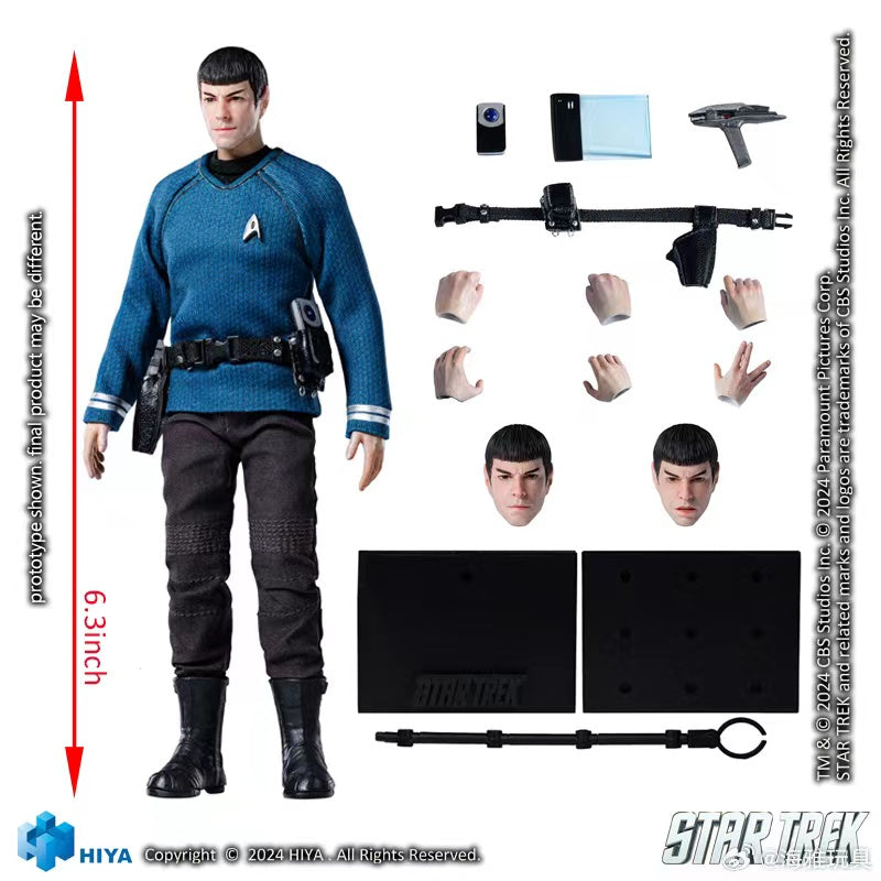 1/12 Scale HIYA 16CM Spock Action Figure - Star Trek 2009 Movie Collectible Model for Display & Photography | Perfect for Sci-Fi Fans & Toy Collectors