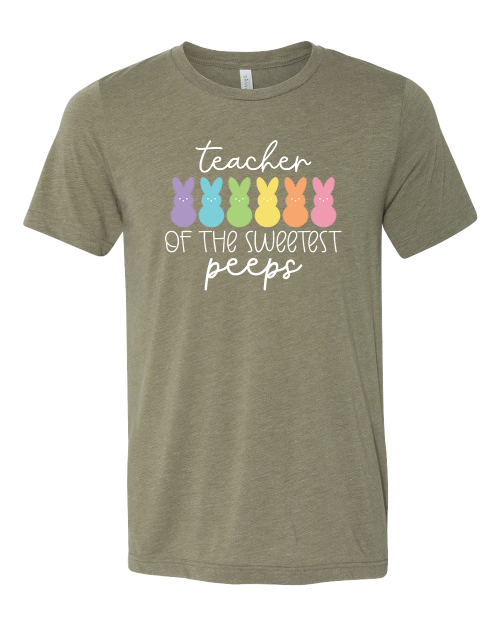 Easter Teacher T-Shirt - Cute Peeps Graphic Tee for Educators - Funny Easter Day Shirt for Teachers - Perfect for Classroom, School Events & Easter Celebrations
