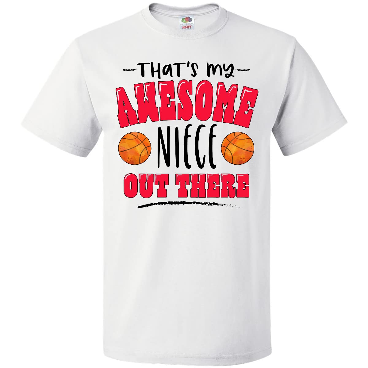 Inktastic 'That's My Awesome Niece' Basketball Design T-Shirt - Perfect for Niece Appreciation Gifts & Basketball Fans