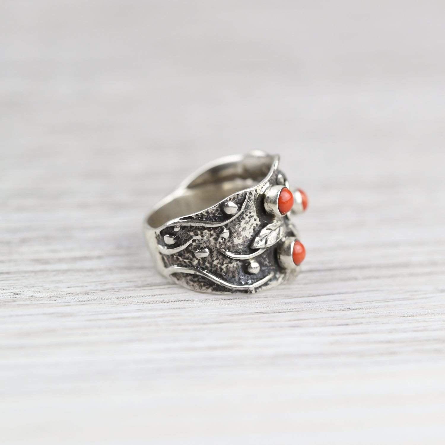 Himalayan Flora Ring - Handmade Boho Silver Jewelry for Women, Nature-Inspired Floral Design | Perfect for Weddings, Parties & Everyday Wear