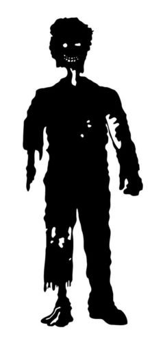 The Walking Dead Zombie Walker Car Window Decal Sticker - White Die-Cut Vinyl Bumper Sticker for Cars, Trucks, Laptops & More | Horror Fan Accessories & Halloween Decor