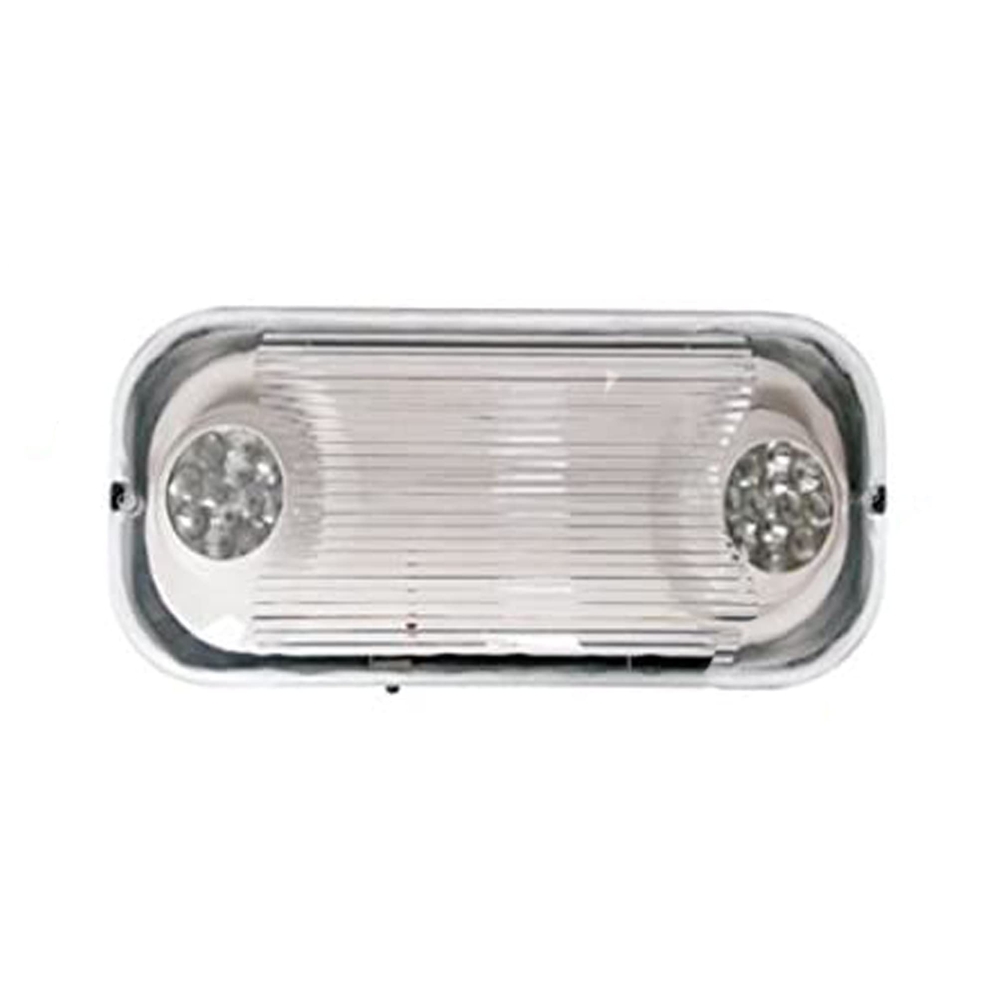 Ciata LED Emergency Lights with Battery Backup - Semi-Recessed Outdoor Lighting with Clear Polycarbonate Cover & Ultra Bright Halogen Lamps - Ideal for Power Outages, Stairwells, and Building Safety
