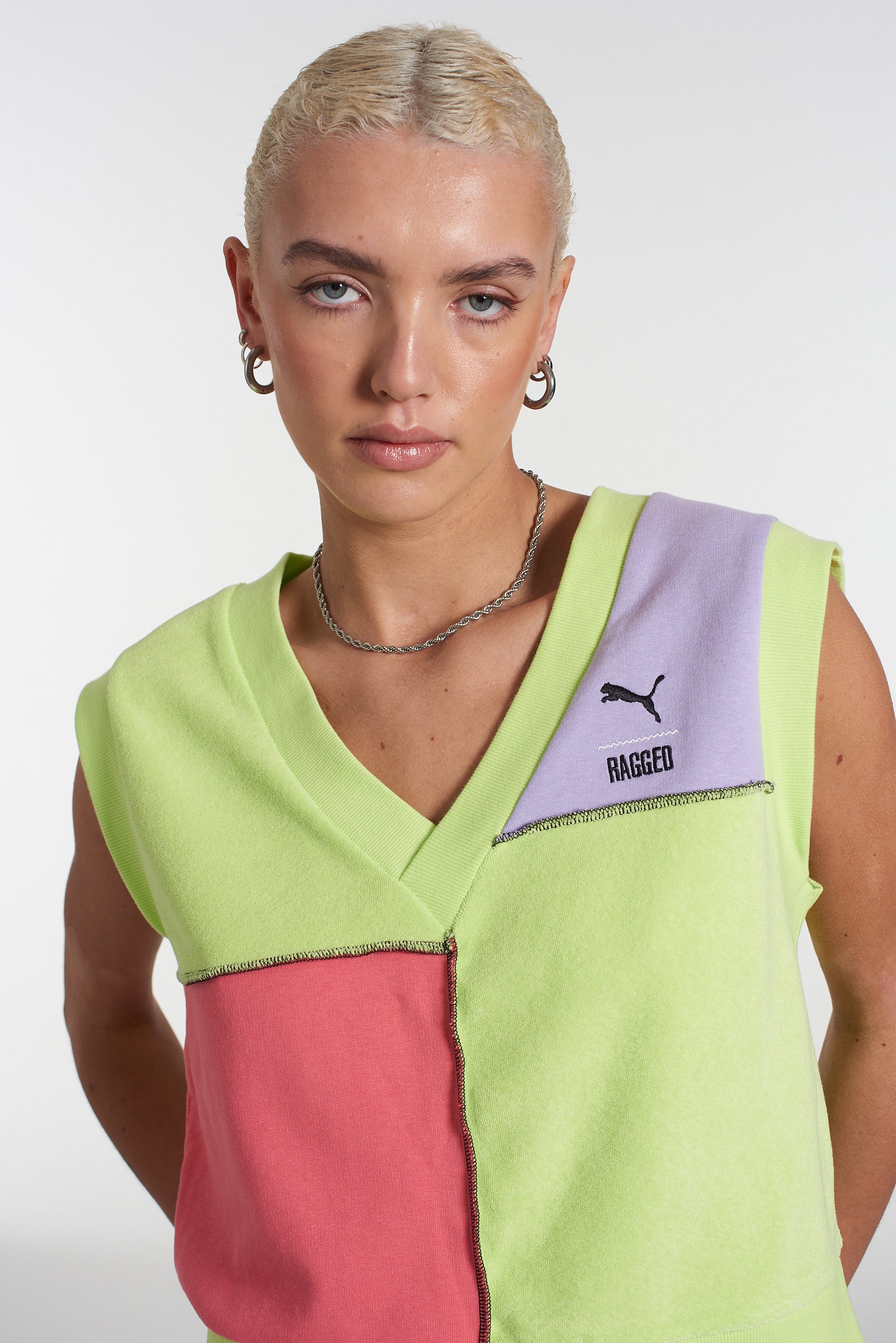 PUMA x The Ragged Priest Color Block Vest for Women - Trendy Streetwear Fashion for Gym, Running & Casual Outfits