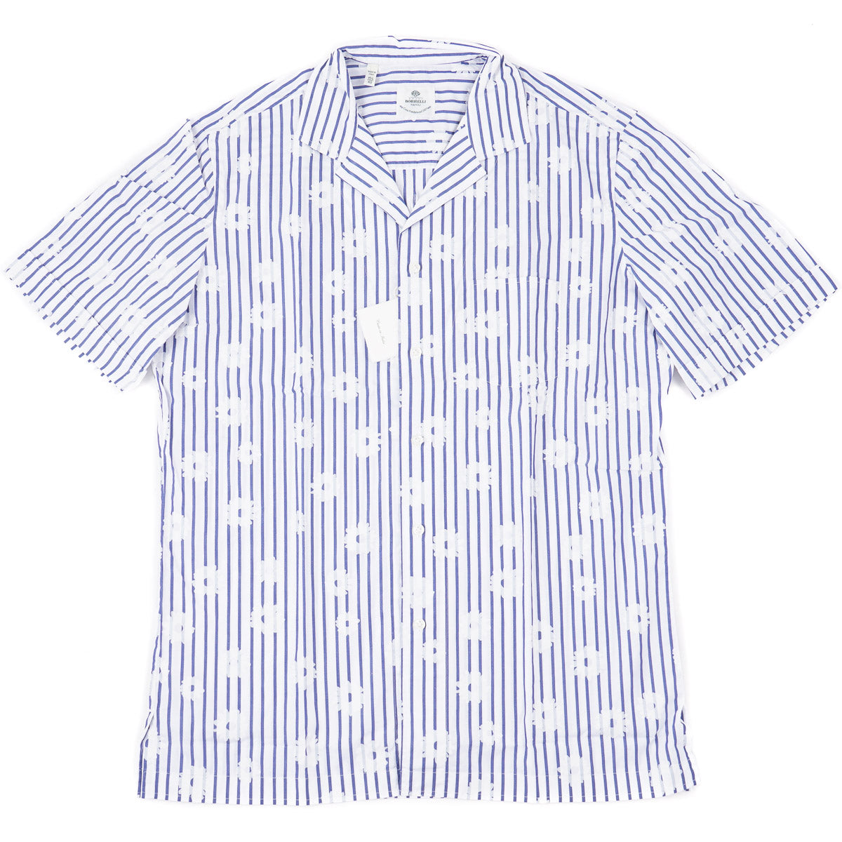 Luigi Borrelli Floral Print Cotton Shirt for Men | Stylish Casual Button Down Shirt | Perfect for Summer Outfits & Beach Vacations