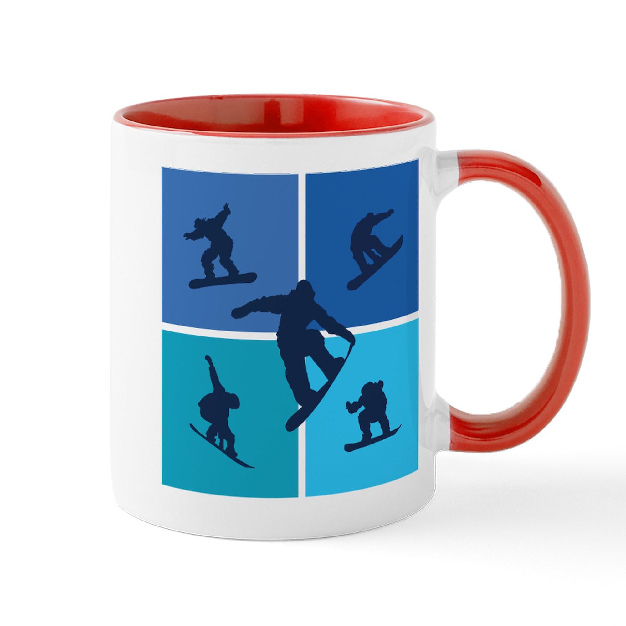 11 oz (325 ml) Ceramic Coffee Mug - Snowboarding Themed Gift for Skiers & Snowboarders - Perfect for Hot Drinks at Home, Office, or Mountain Lodge