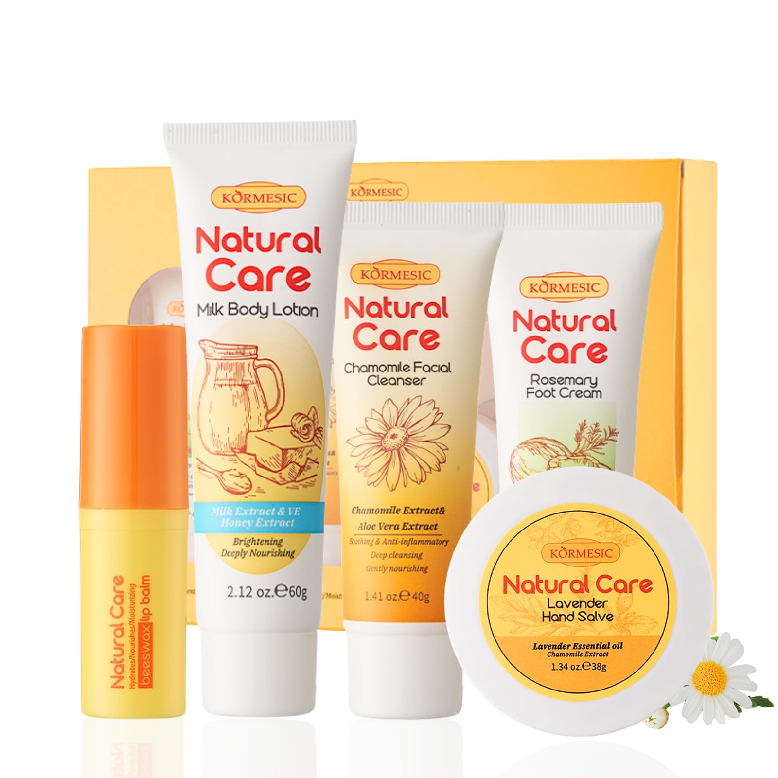 Chrysanthemum Skin Care Gift Set for Women - 5pc Moisturizing & Anti-Aging Skincare Kit for All Skin Types - Perfect Christmas, Birthday Gift for Mom & Women - Ideal for Daily Routine, Spa Nights & Self-Care Moments