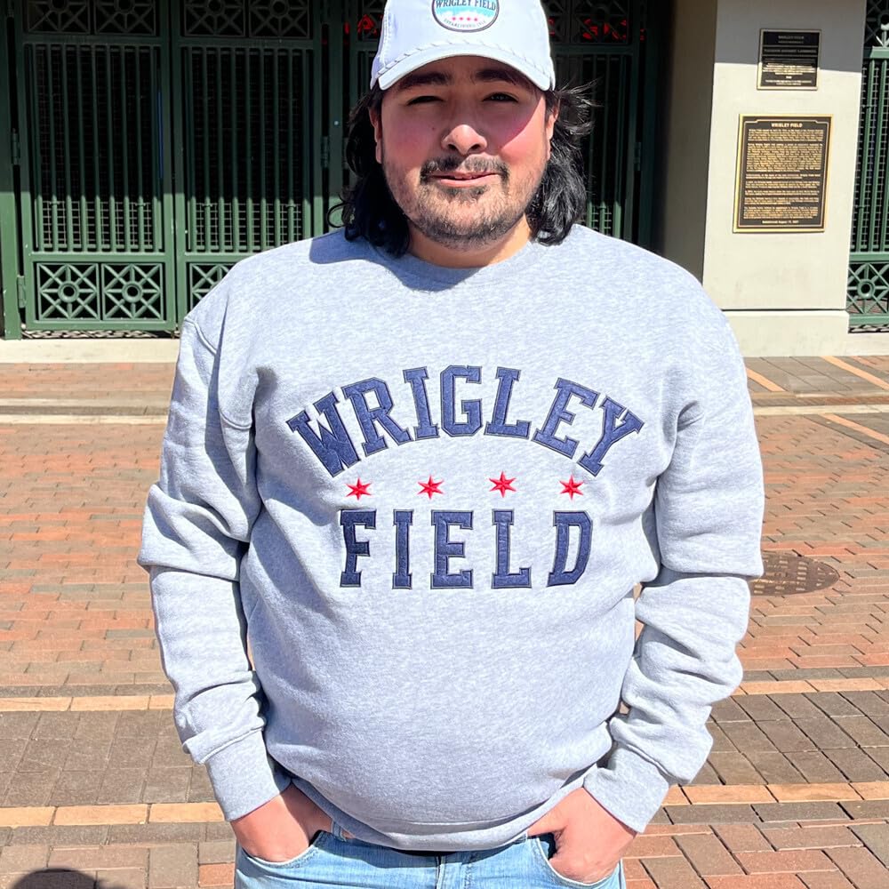 Wrigley Field Vintage Flock Crewneck Sweatshirt - Retro Baseball Fan Apparel for Chicago Cubs Games & Casual Wear