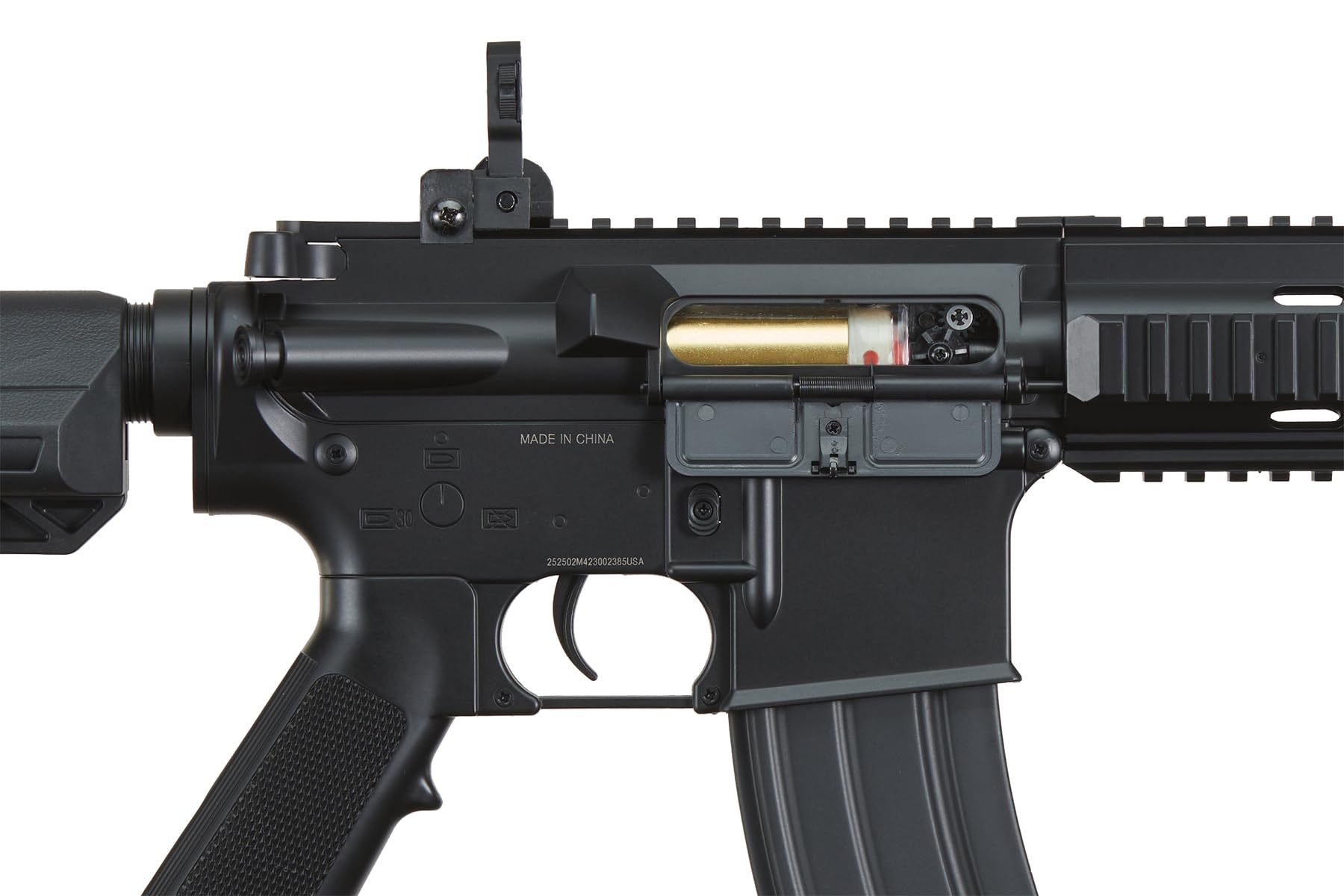 GoldenBall Airsoft M418 Durable AEG Tactical RIS Airsoft Gun with Adjustable Stock - Includes Battery, Charger & 0.20g BBs (500 Rounds) - Perfect for Tactical Training, Outdoor Skirmishes & Airsoft Battles
