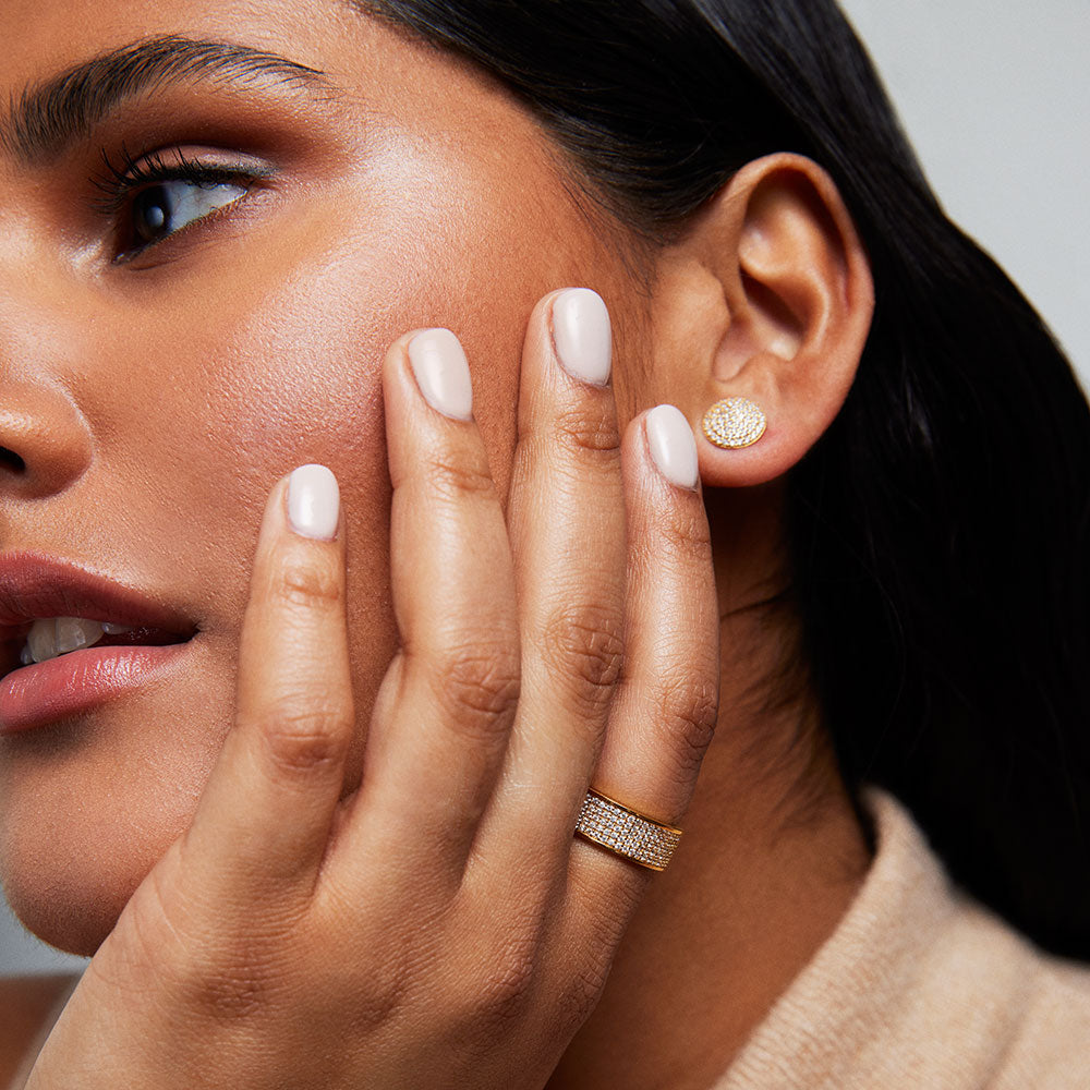 Petit Pave Stacking Ring - Dainty Gold or Silver Stackable Rings for Women | Perfect for Layering, Everyday Wear & Special Occasions