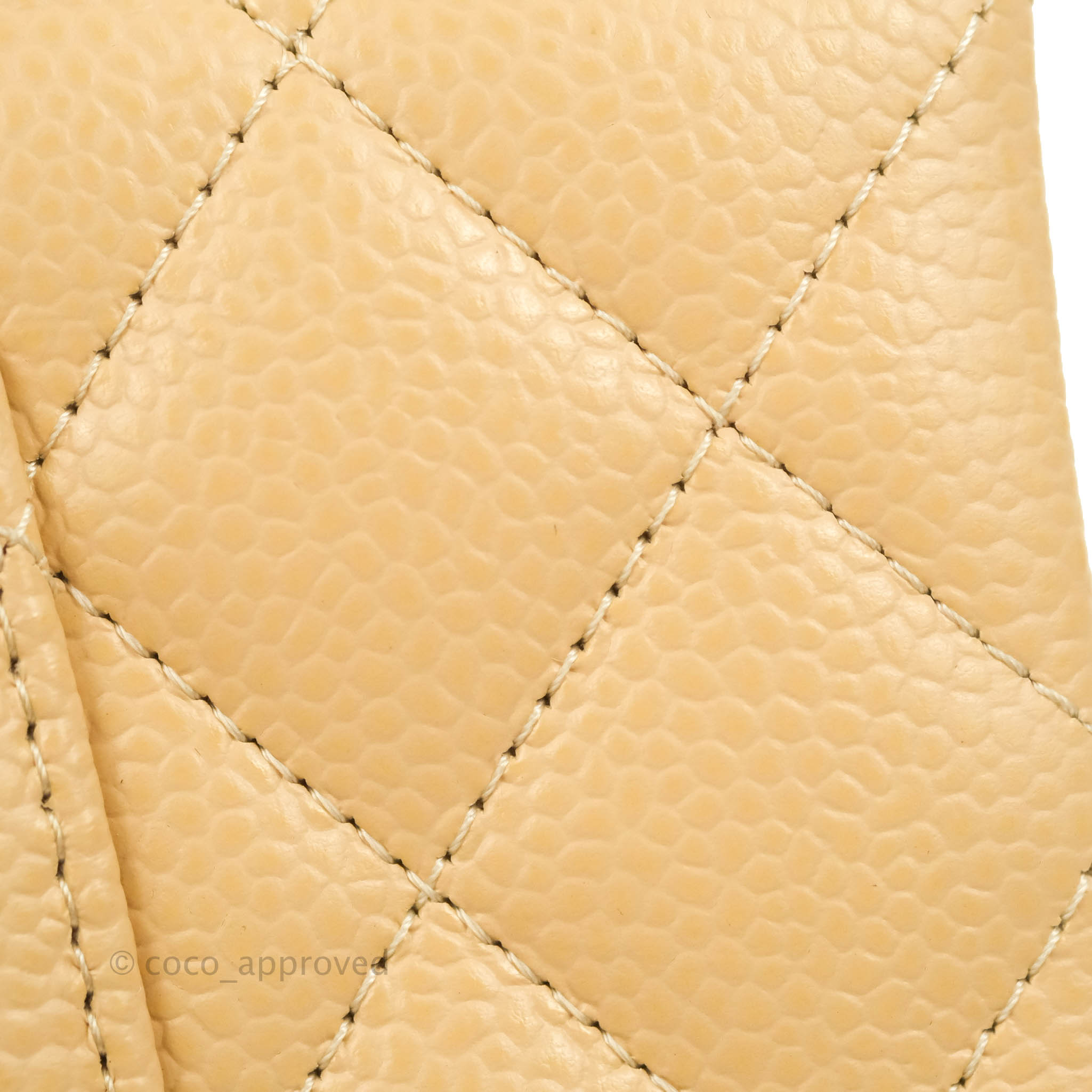 Chanel Classic Medium Double Flap Bag Quilted Beige Caviar Leather with Gold Hardware - Luxury Designer Handbag for Women, Perfect for Work, Evening & Special Occasions