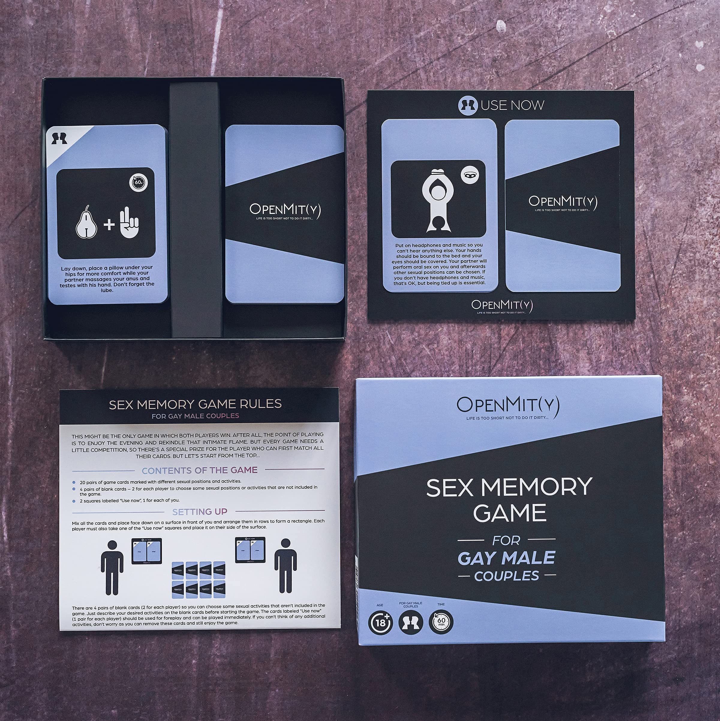OpenMity Gay Board Game for Male Couples - Romantic Couples Game Night - Unique His & His Gifts for Gay Men - Perfect for Anniversary, Valentine's Day & LGBTQ+ Pride Celebrations