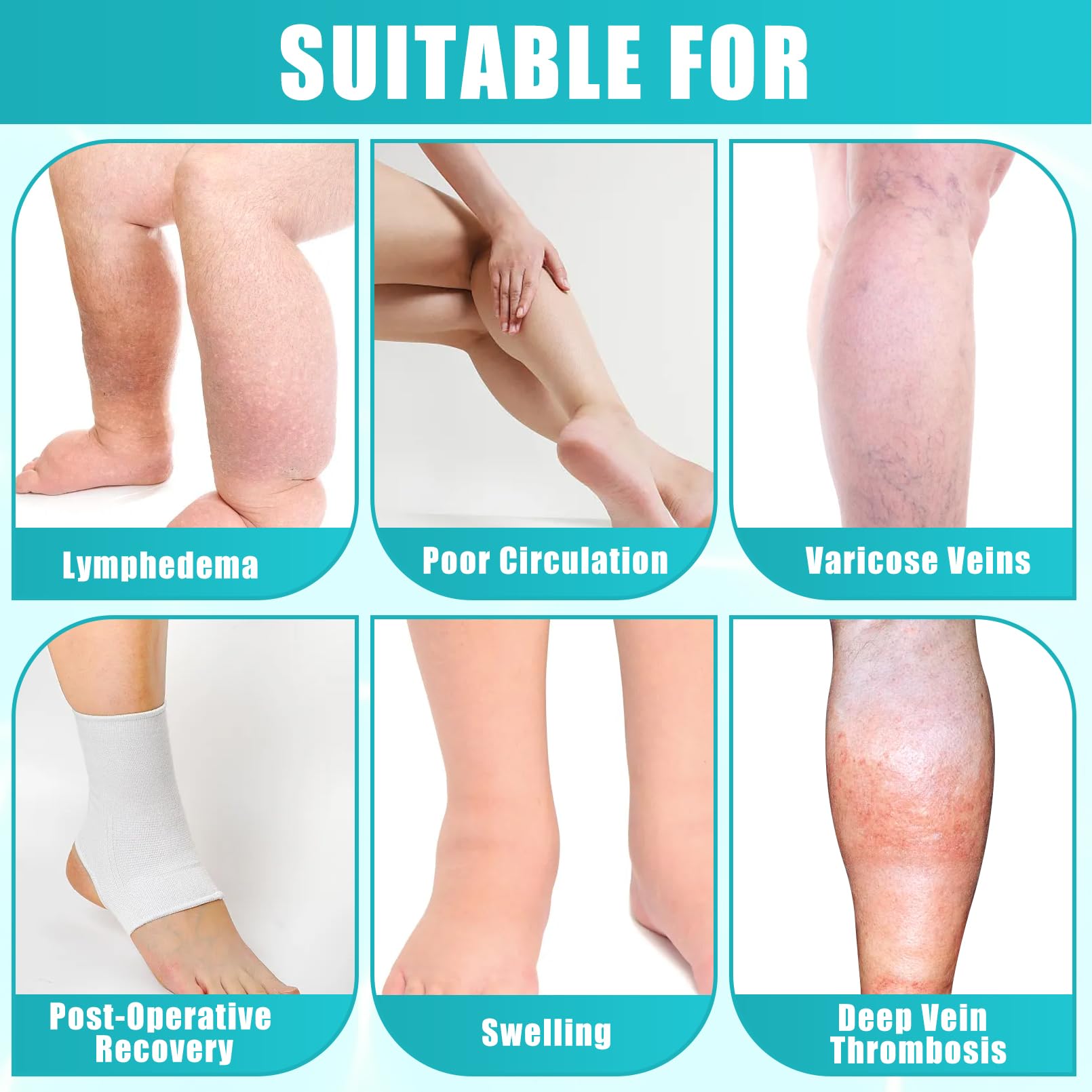 4 Pairs Open Toe Compression Socks 15-20 mmHg - Knee High Toeless Compression Stockings for Women & Men - Circulation Support Socks for Travel, Running & Recovery