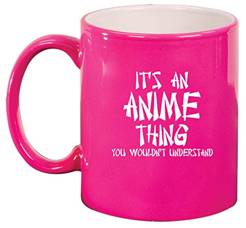 Anime Ceramic Coffee Mug & Tea Cup - Pink Kawaii Design for Anime Lovers | Perfect for Home, Office & Gift Giving