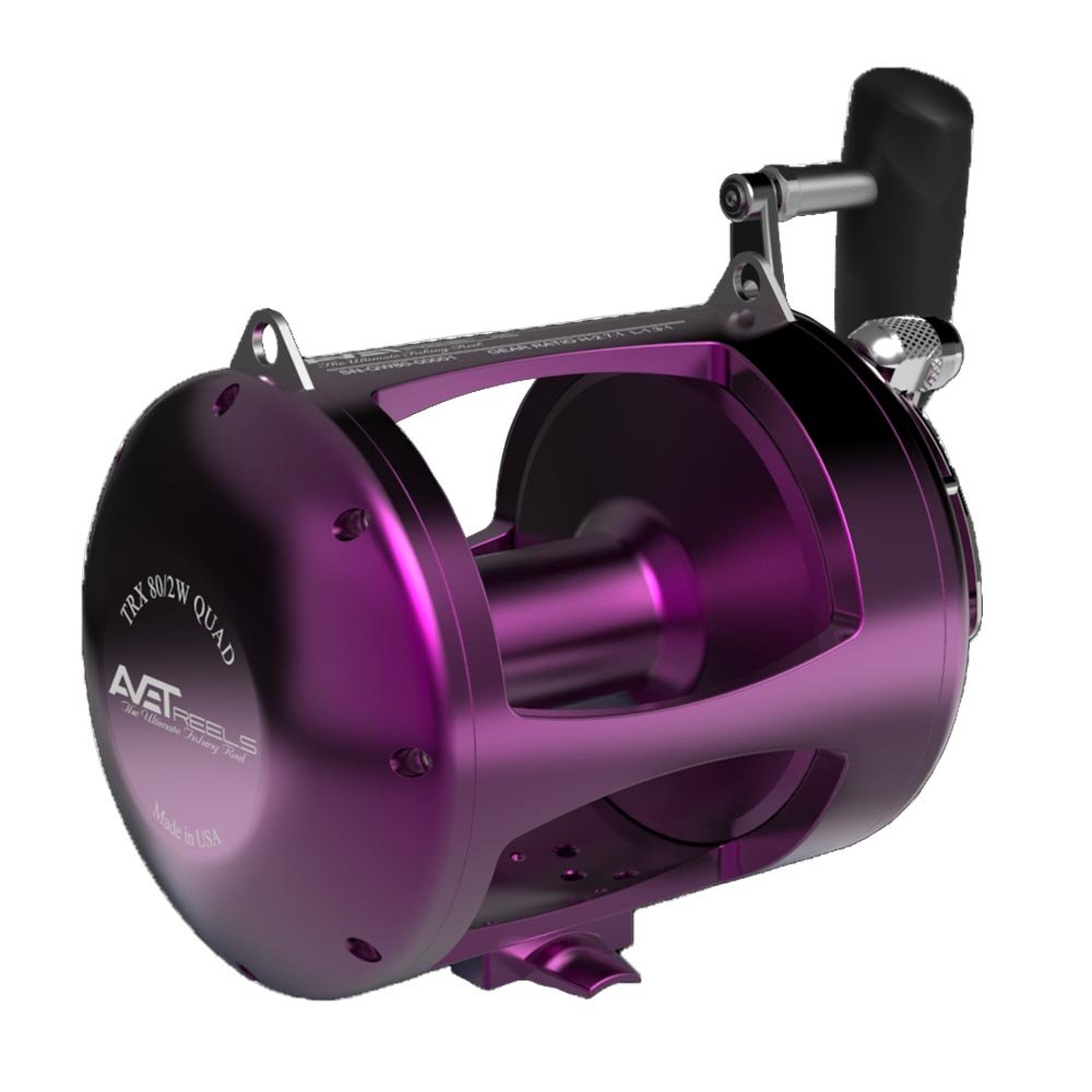 Avet Quad T RX 80W Wide Two Speed Fishing Reels - Saltwater Offshore Big Game Fishing Reel for Tuna, Marlin & Swordfish