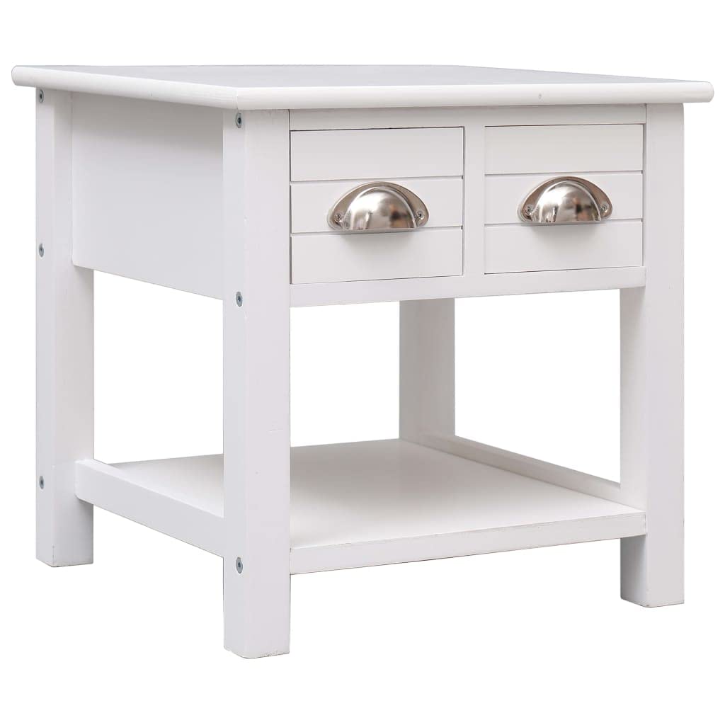 Wooden Nightstand with 2 Drawers & Shelf - 40x40x40cm for Bedroom & Living Room