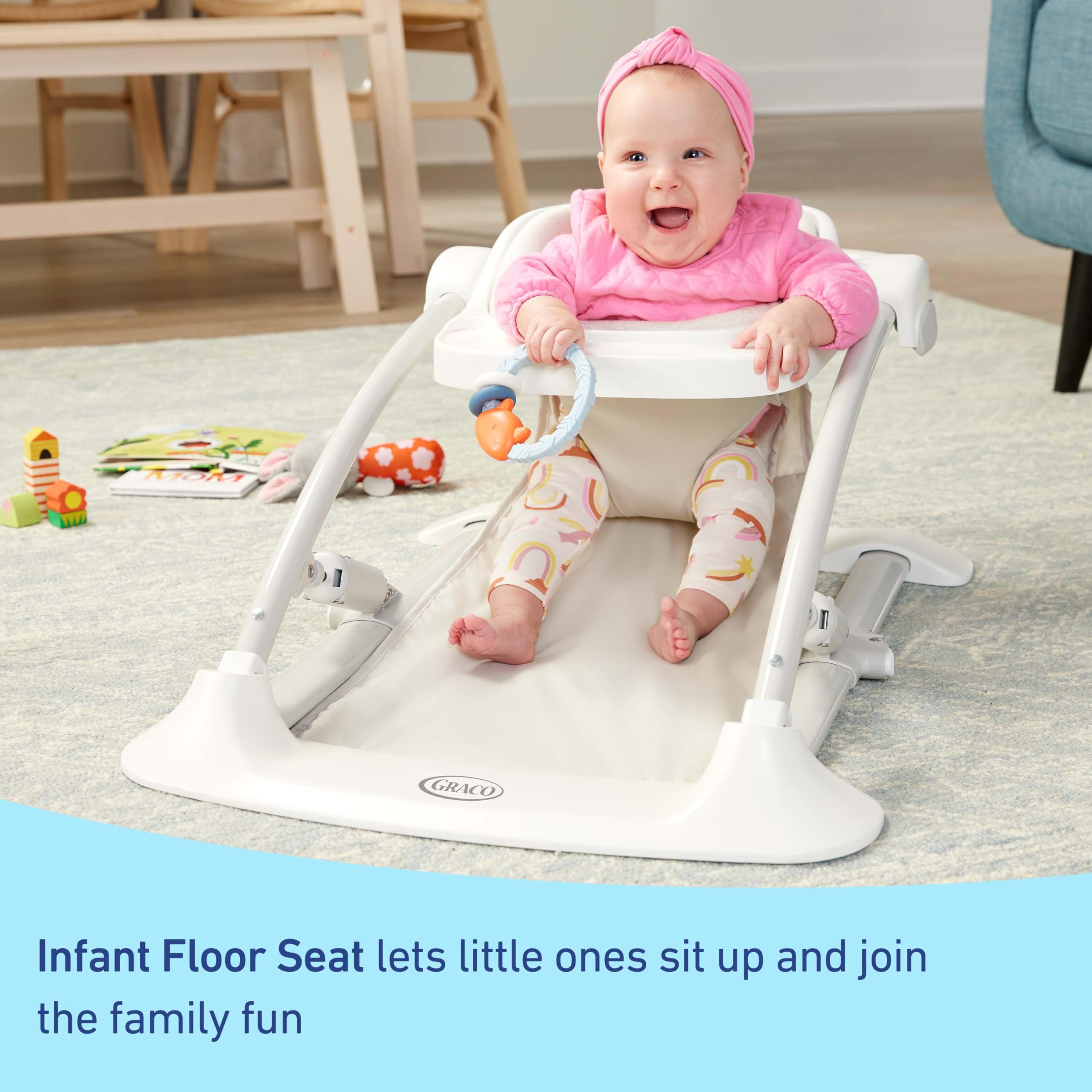 Graco Jumpstart 4-in-1 Adjustable Baby Bouncer & Jumper - Convertible Infant Swing, Floor Seat & Toddler Chair with Snack Tray (Lilac) - Perfect for Playtime, Feeding & Relaxation at Home or Daycare