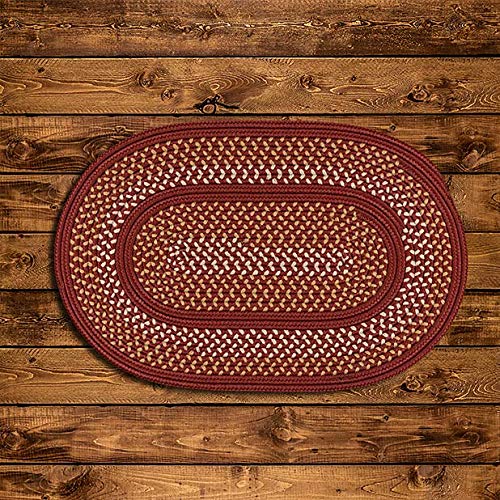 Colonial Mills Georgetown Cedar Rose 5x7 Indoor Outdoor Area Rug - Soft Braided Floor Mat for Living Room, Bedroom, Patio & Deck