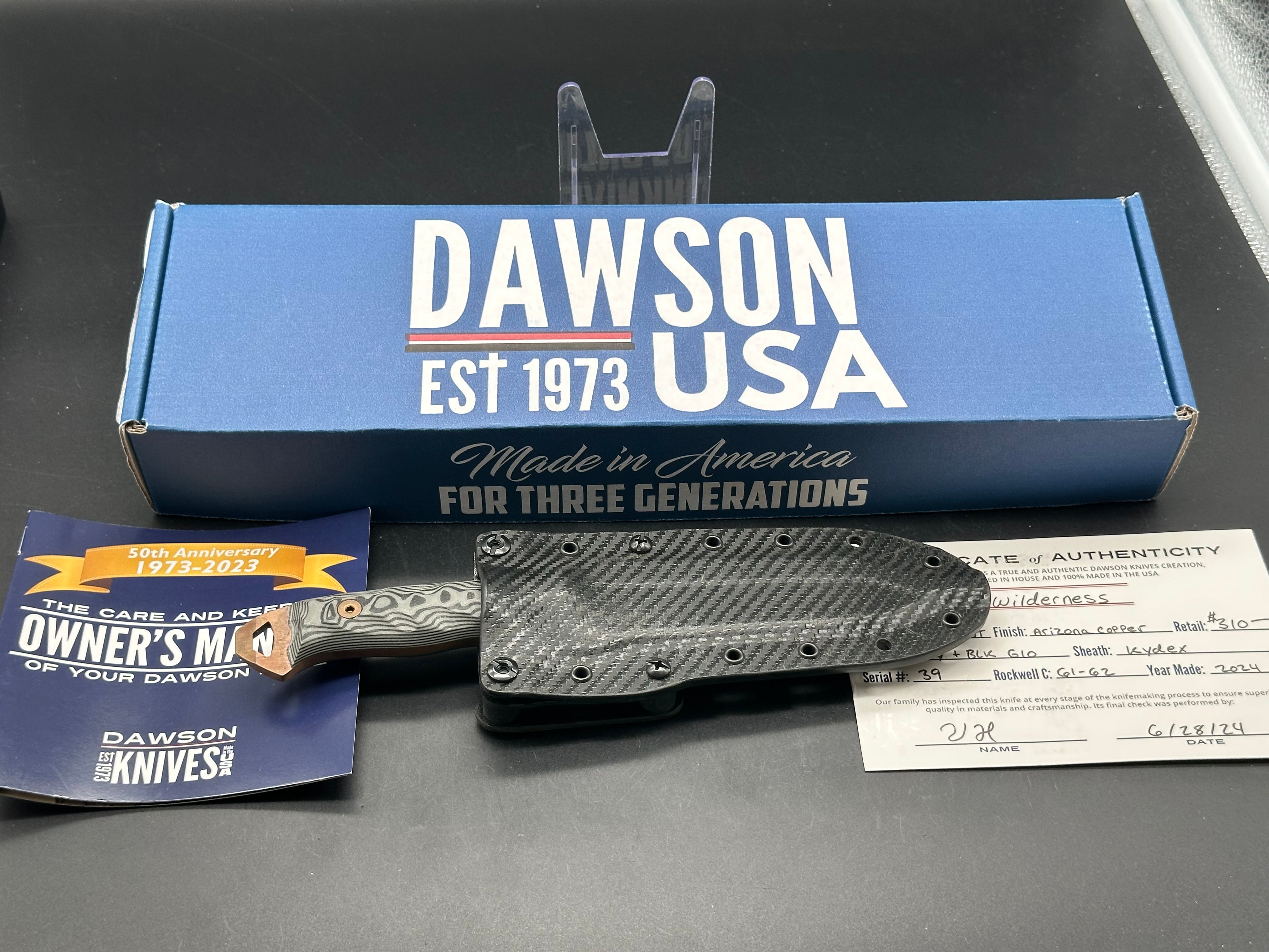 Premium Dawson Knives Wilderness MagnaCut Blade - High-Performance Outdoor Survival Knife for Hunting, Camping & Bushcraft | Durable & Sharp Tactical Knife for Adventurers