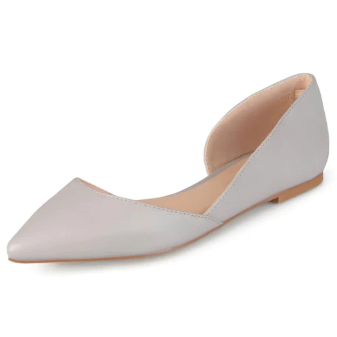 Journee Women's Cortni Flats - Comfortable Ballet Shoes for Work & Casual Wear | Slip-On Loafers for Office, Walking & Everyday Use