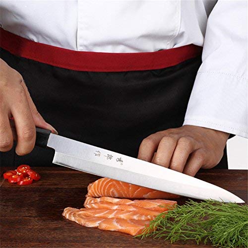 Premium Japanese Sashimi Knife - 240mm Single Bevel Chef Knife for Sushi & Raw Fish Cutting - Professional Kitchen Knife for Home Chefs & Sushi Restaurants